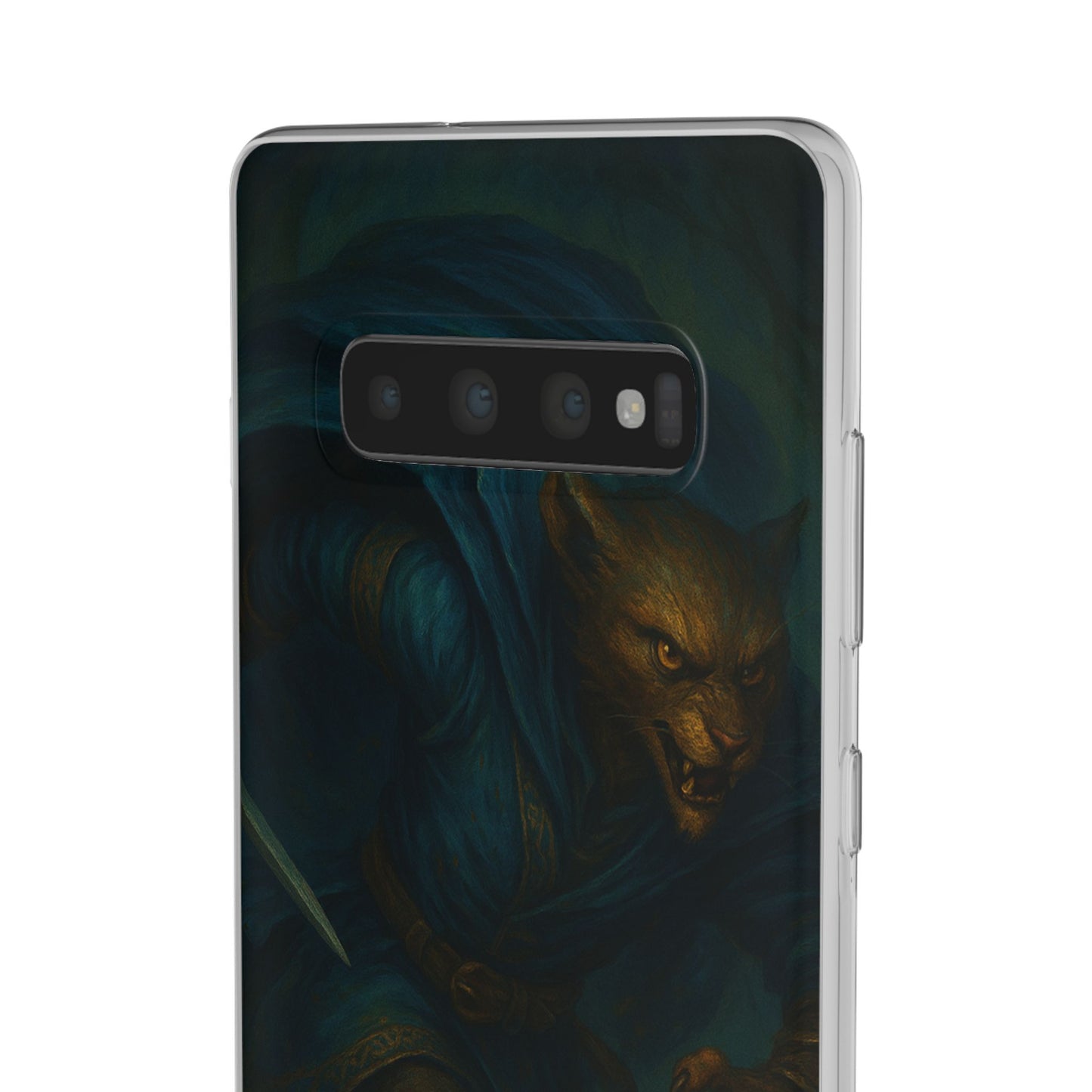 Sutharii Stalker Flexi Case – Jungle Hunter Phone Cover | Fantasy Feline Warrior Art | Loot & Lore Exclusive