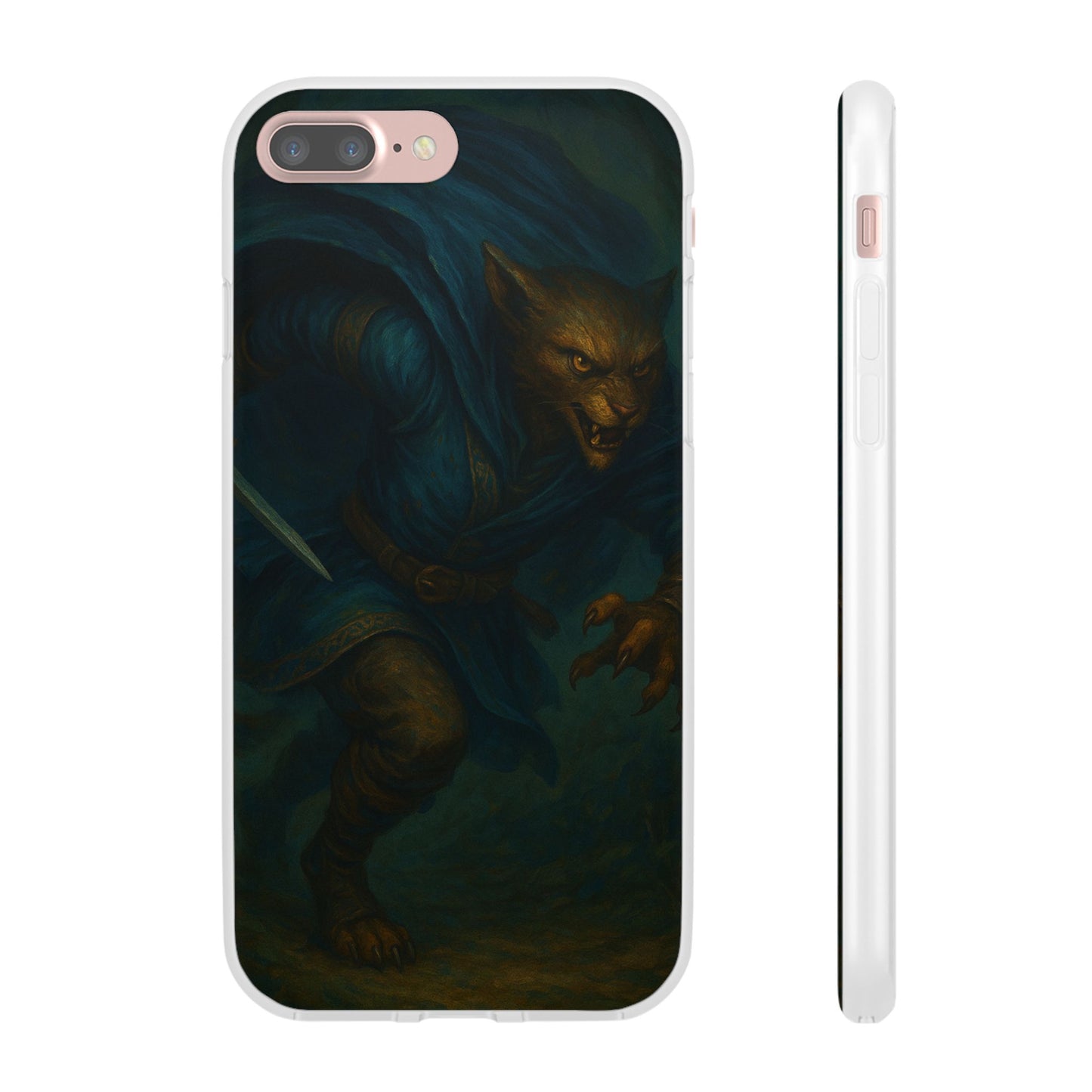 Sutharii Stalker Flexi Case – Jungle Hunter Phone Cover | Fantasy Feline Warrior Art | Loot & Lore Exclusive