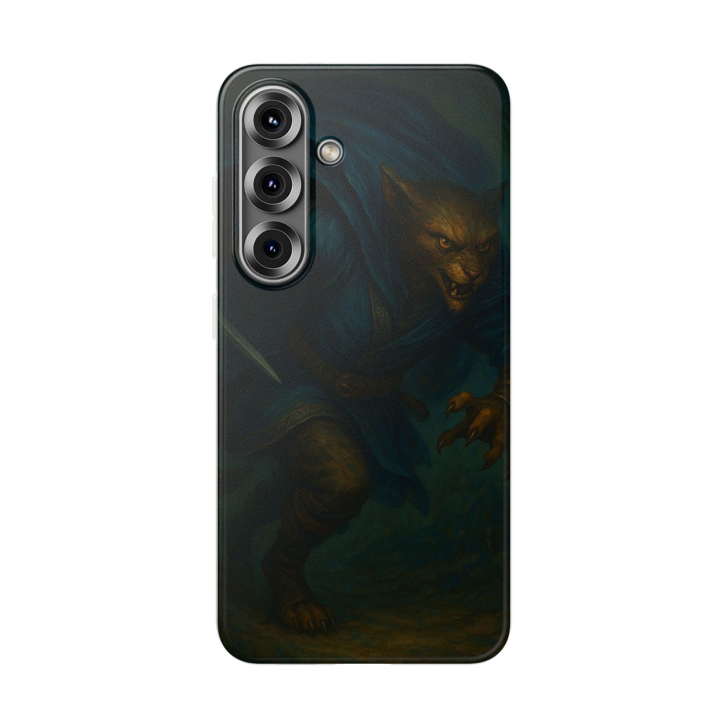 Sutharii Stalker Flexi Case – Jungle Hunter Phone Cover | Fantasy Feline Warrior Art | Loot & Lore Exclusive