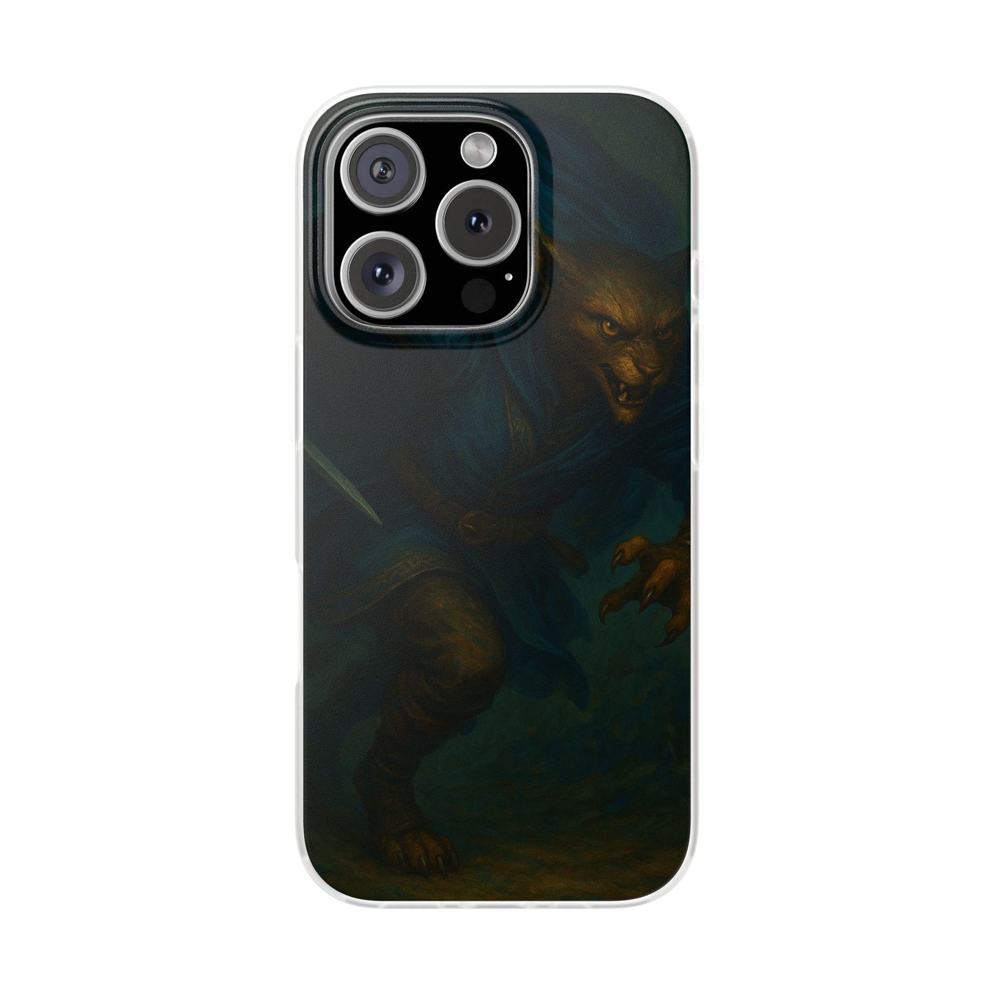 Sutharii Stalker Flexi Case – Jungle Hunter Phone Cover | Fantasy Feline Warrior Art | Loot & Lore Exclusive