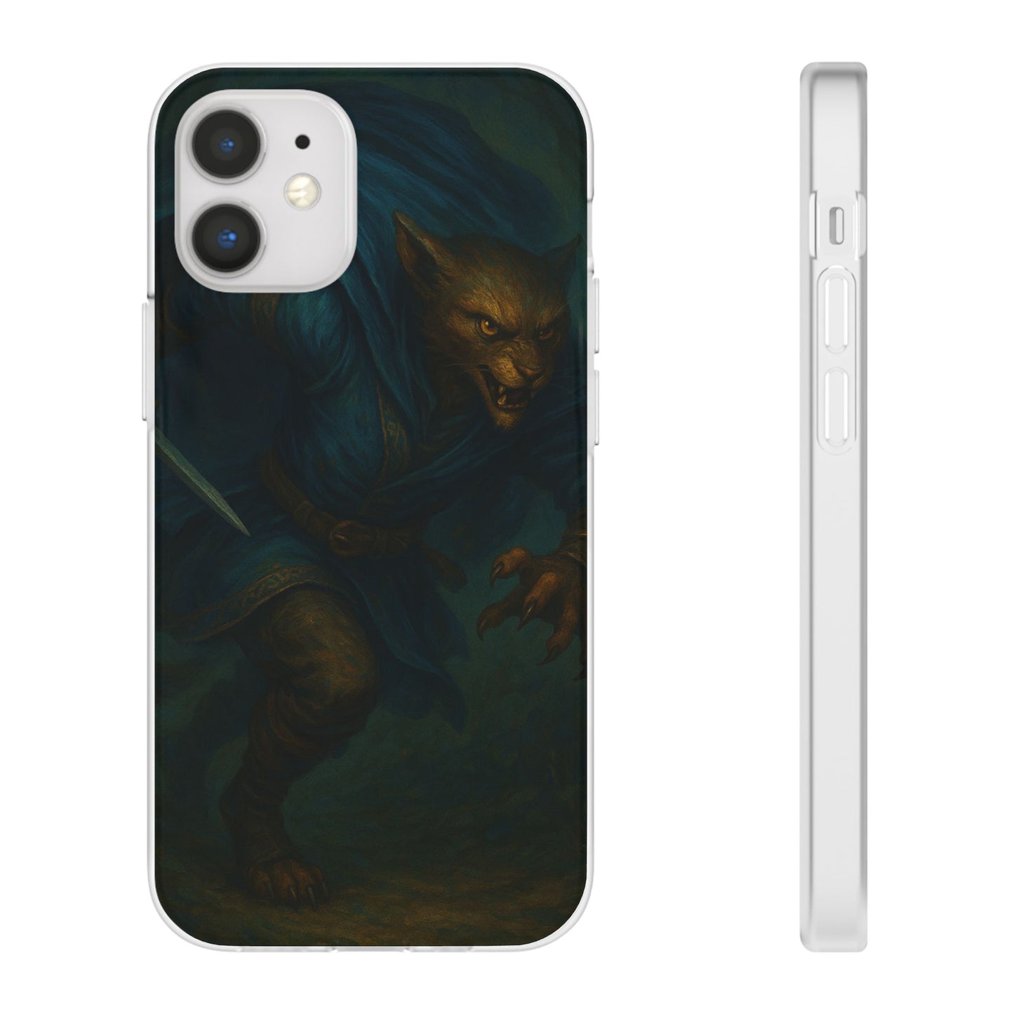 Sutharii Stalker Flexi Case – Jungle Hunter Phone Cover | Fantasy Feline Warrior Art | Loot & Lore Exclusive