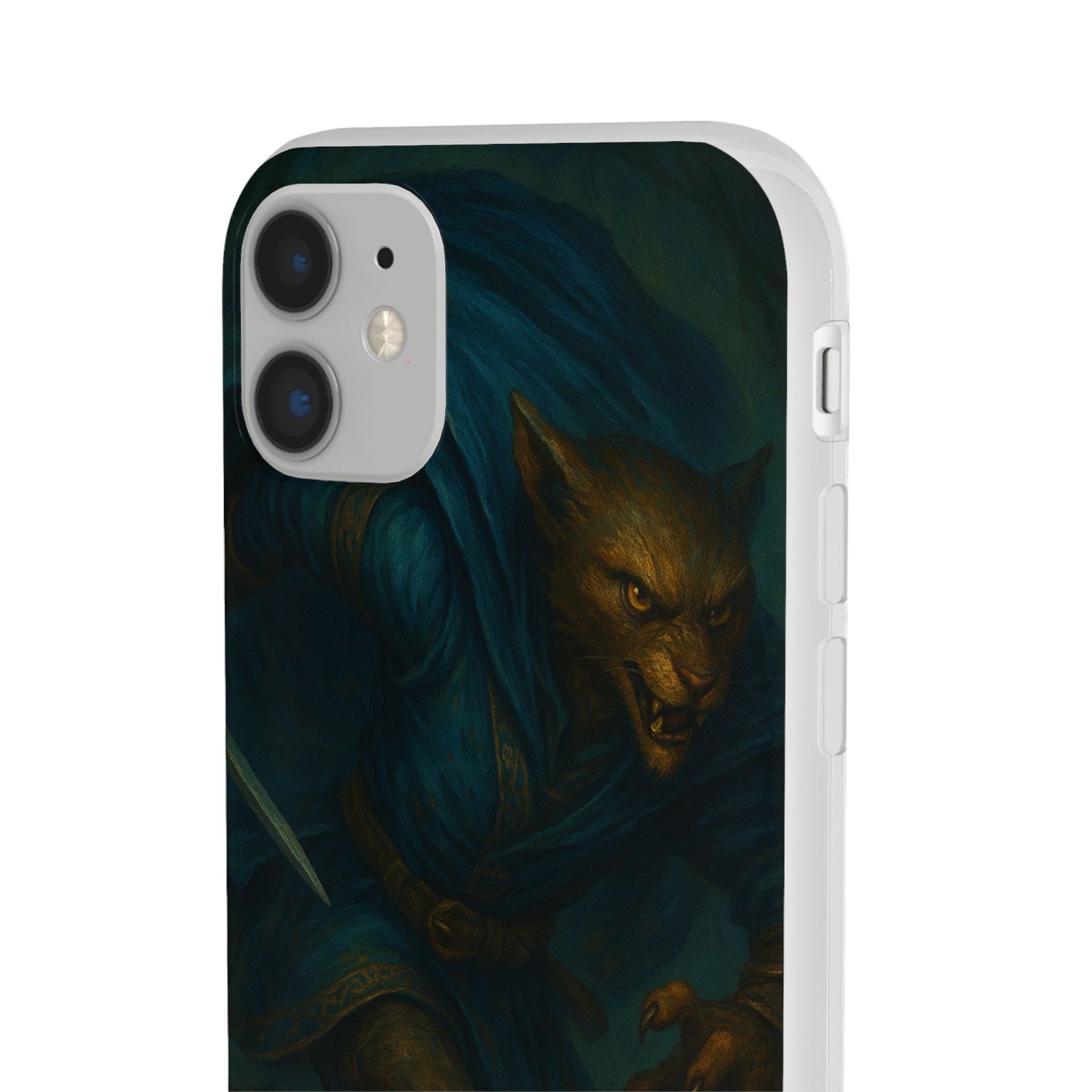 Sutharii Stalker Flexi Case – Jungle Hunter Phone Cover | Fantasy Feline Warrior Art | Loot & Lore Exclusive