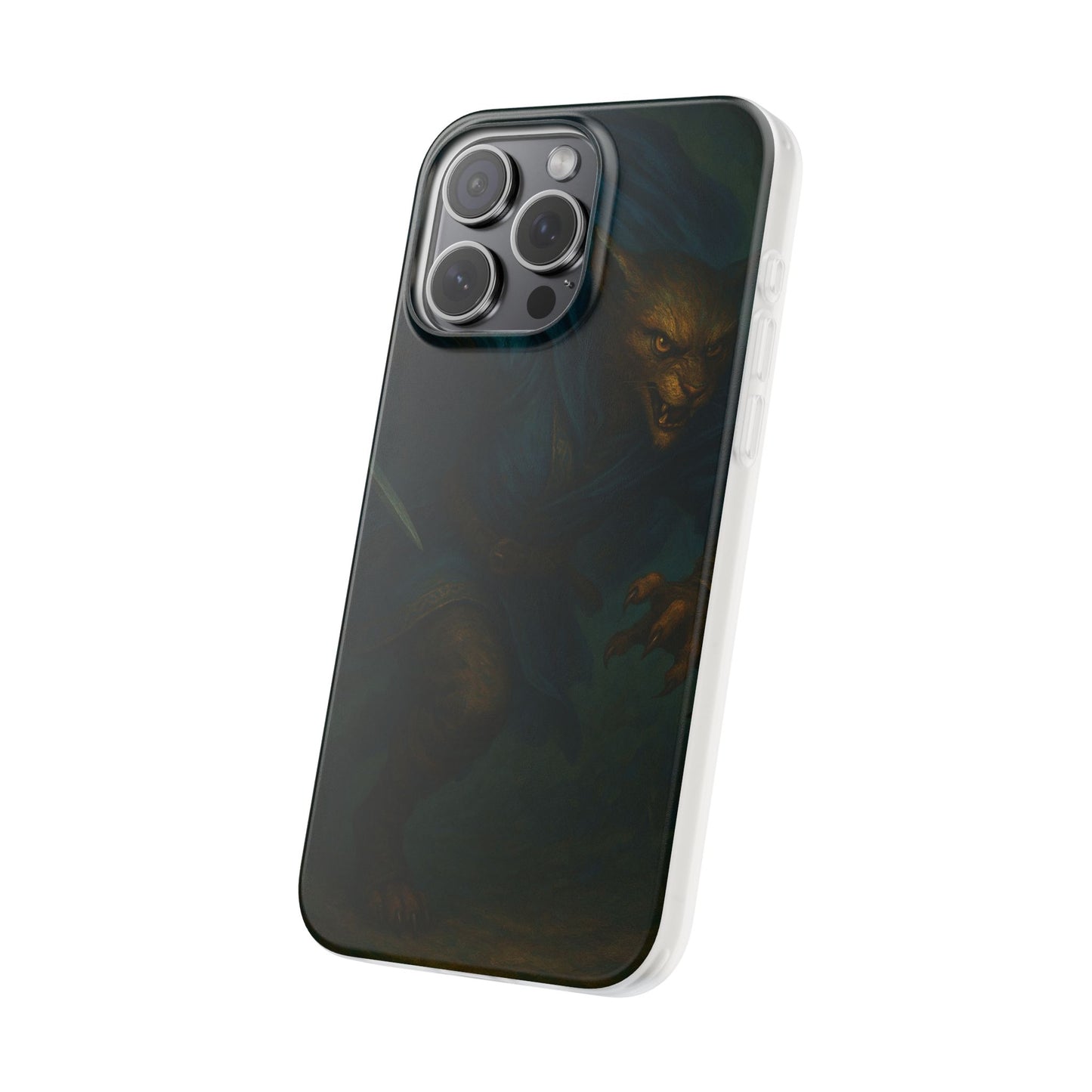 Sutharii Stalker Flexi Case – Jungle Hunter Phone Cover | Fantasy Feline Warrior Art | Loot & Lore Exclusive