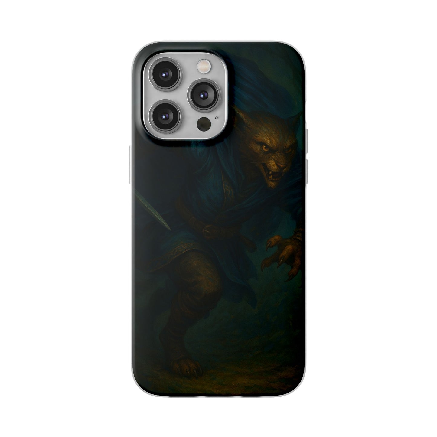 Sutharii Stalker Flexi Case – Jungle Hunter Phone Cover | Fantasy Feline Warrior Art | Loot & Lore Exclusive