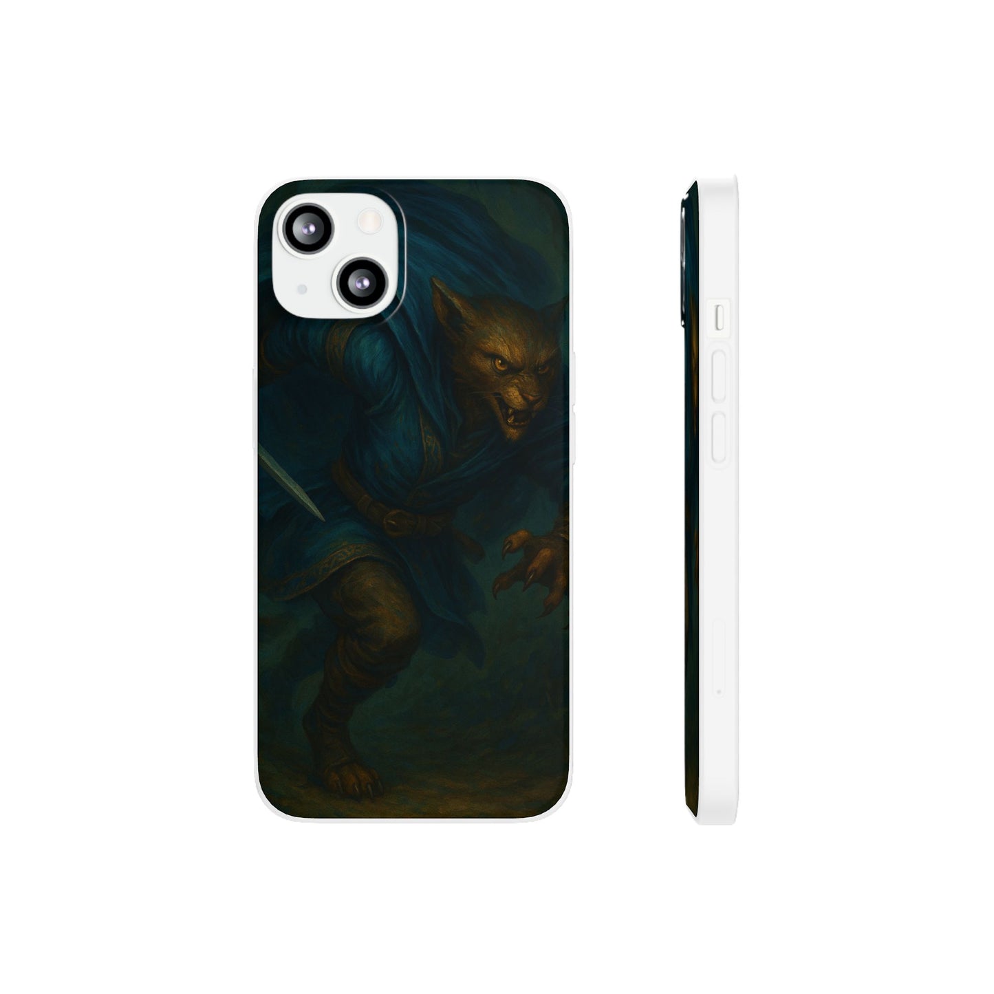 Sutharii Stalker Flexi Case – Jungle Hunter Phone Cover | Fantasy Feline Warrior Art | Loot & Lore Exclusive