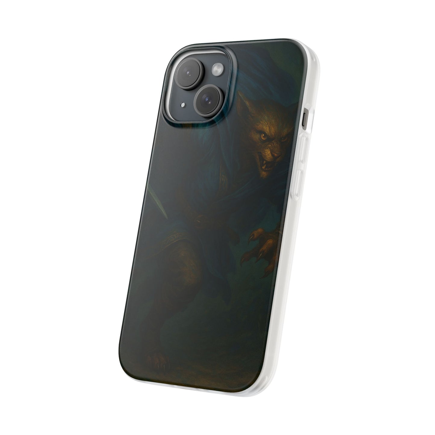 Sutharii Stalker Flexi Case – Jungle Hunter Phone Cover | Fantasy Feline Warrior Art | Loot & Lore Exclusive