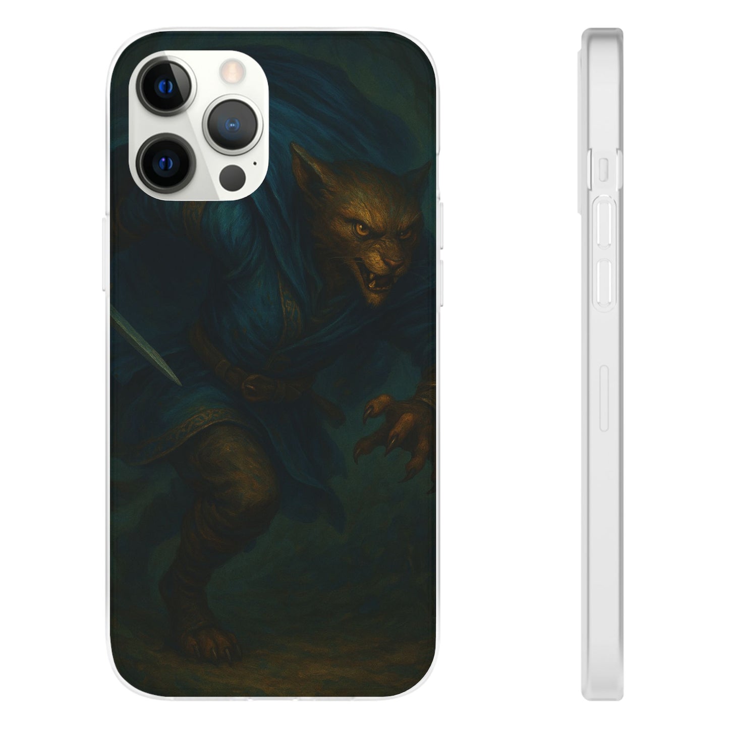 Sutharii Stalker Flexi Case – Jungle Hunter Phone Cover | Fantasy Feline Warrior Art | Loot & Lore Exclusive