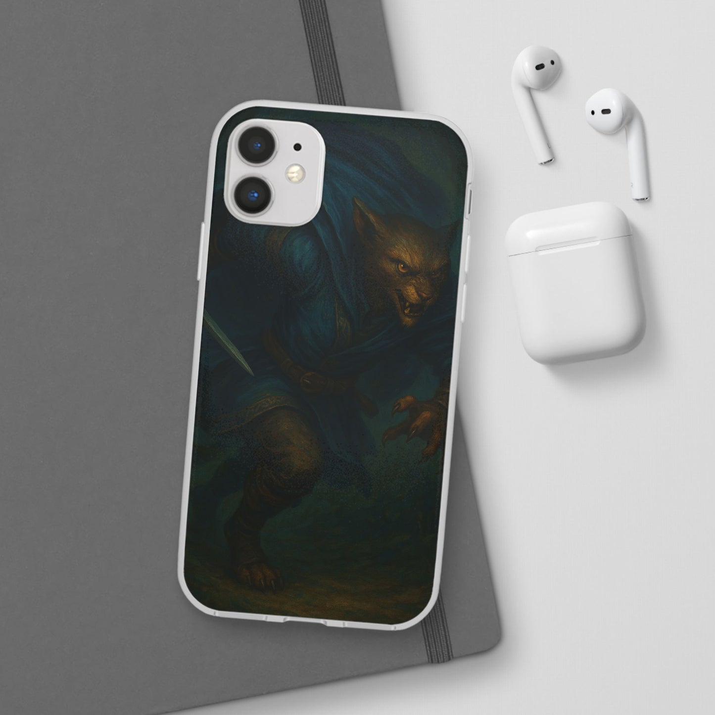 Sutharii Stalker Flexi Case – Jungle Hunter Phone Cover | Fantasy Feline Warrior Art | Loot & Lore Exclusive