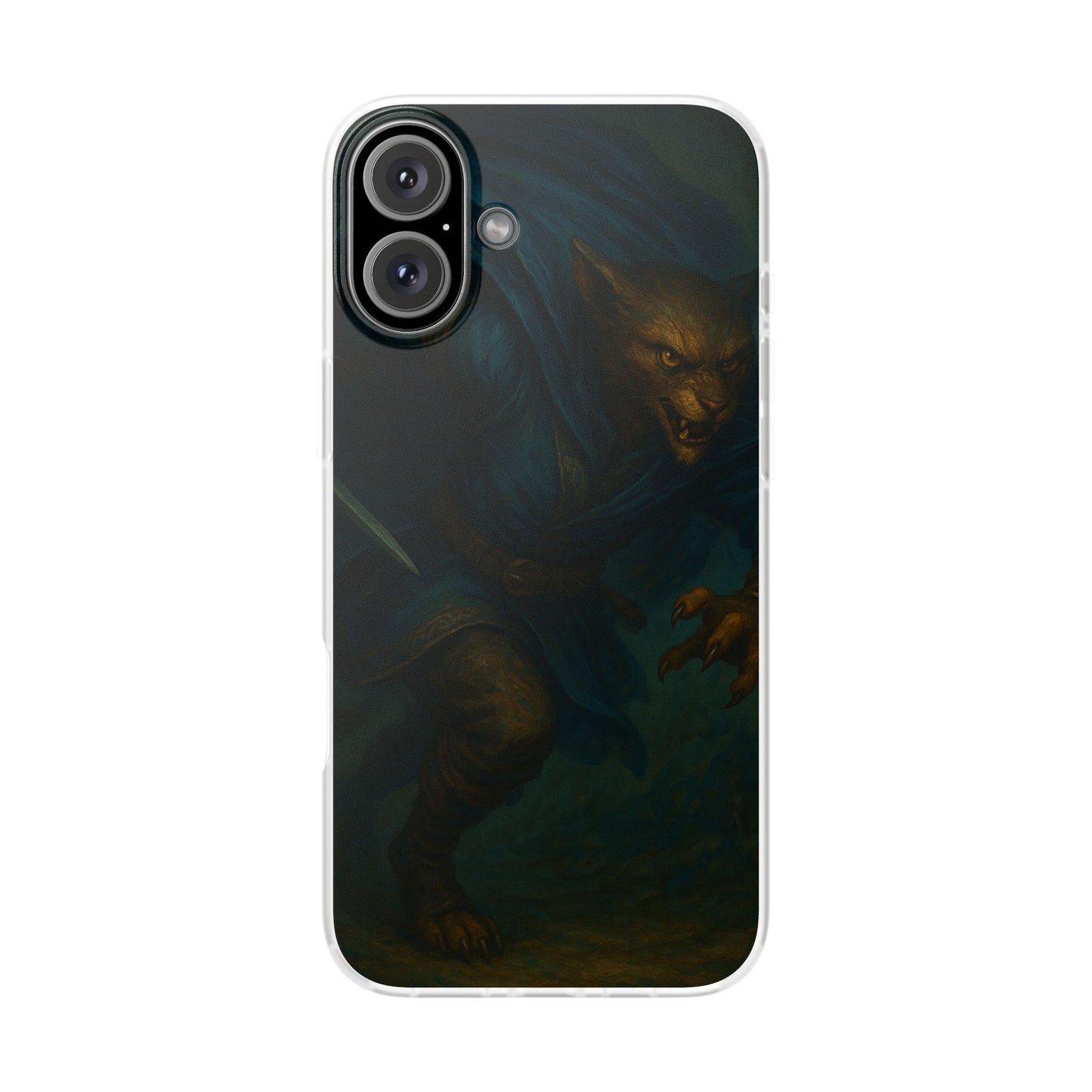 Sutharii Stalker Flexi Case – Jungle Hunter Phone Cover | Fantasy Feline Warrior Art | Loot & Lore Exclusive