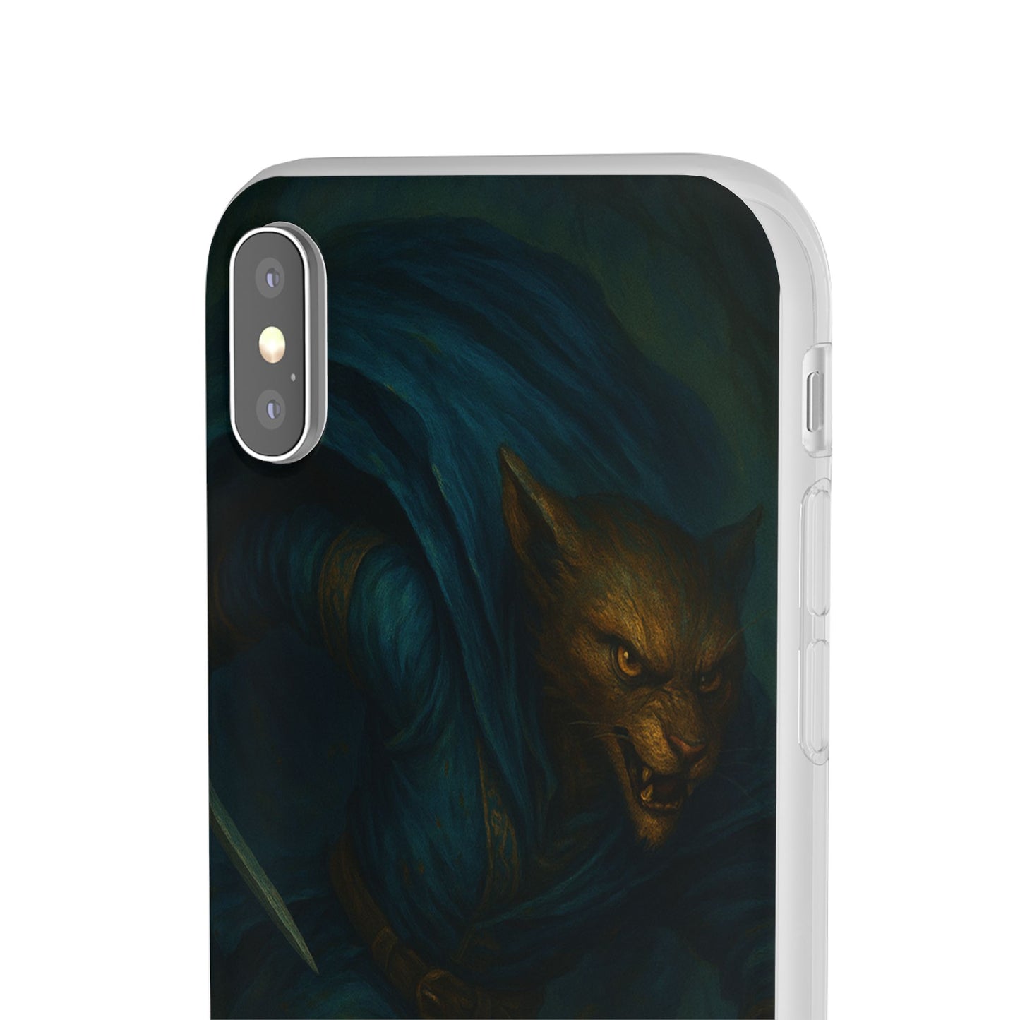 Sutharii Stalker Flexi Case – Jungle Hunter Phone Cover | Fantasy Feline Warrior Art | Loot & Lore Exclusive