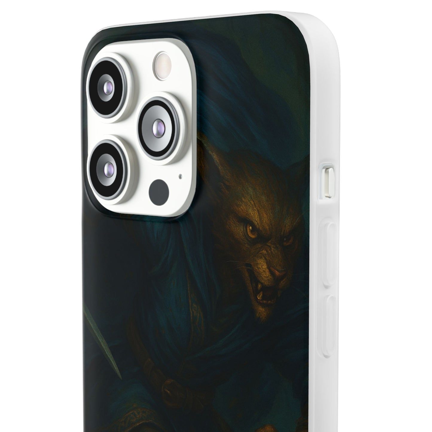 Sutharii Stalker Flexi Case – Jungle Hunter Phone Cover | Fantasy Feline Warrior Art | Loot & Lore Exclusive