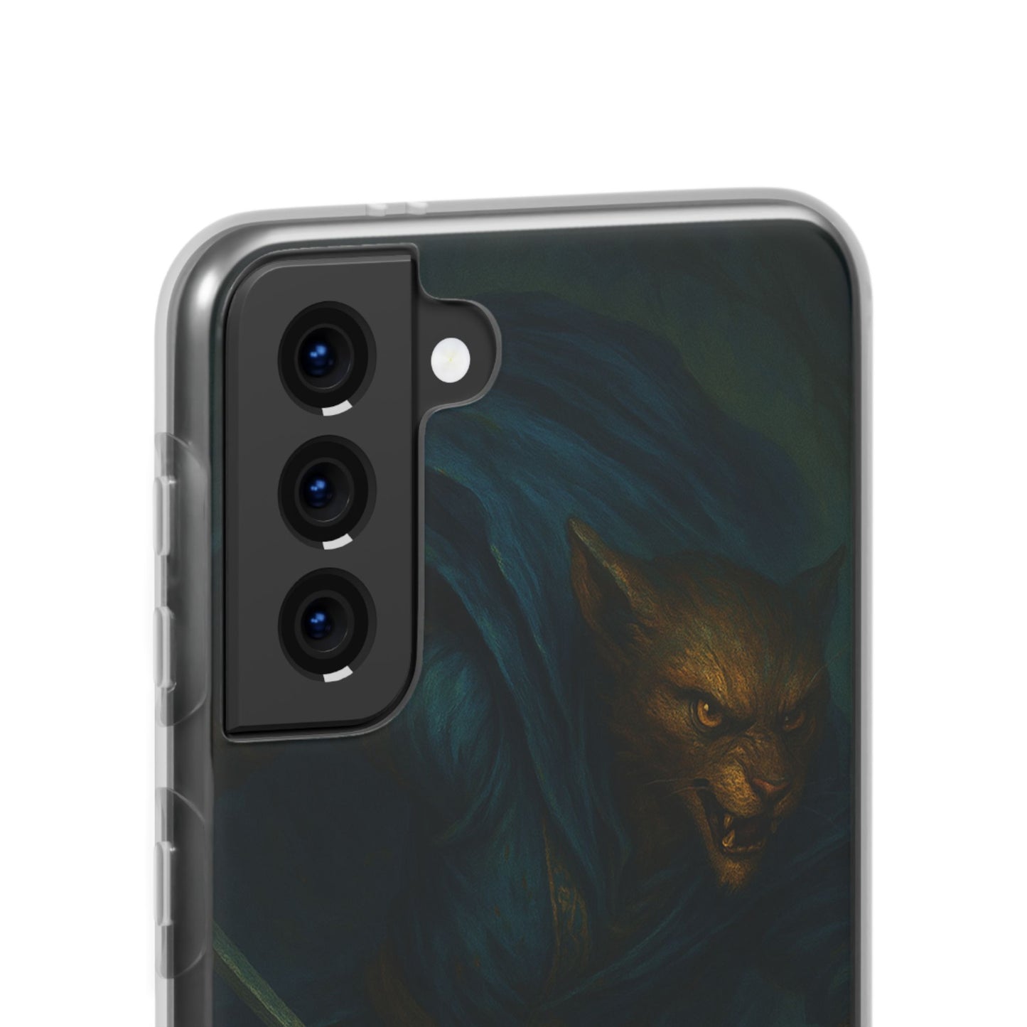 Sutharii Stalker Flexi Case – Jungle Hunter Phone Cover | Fantasy Feline Warrior Art | Loot & Lore Exclusive