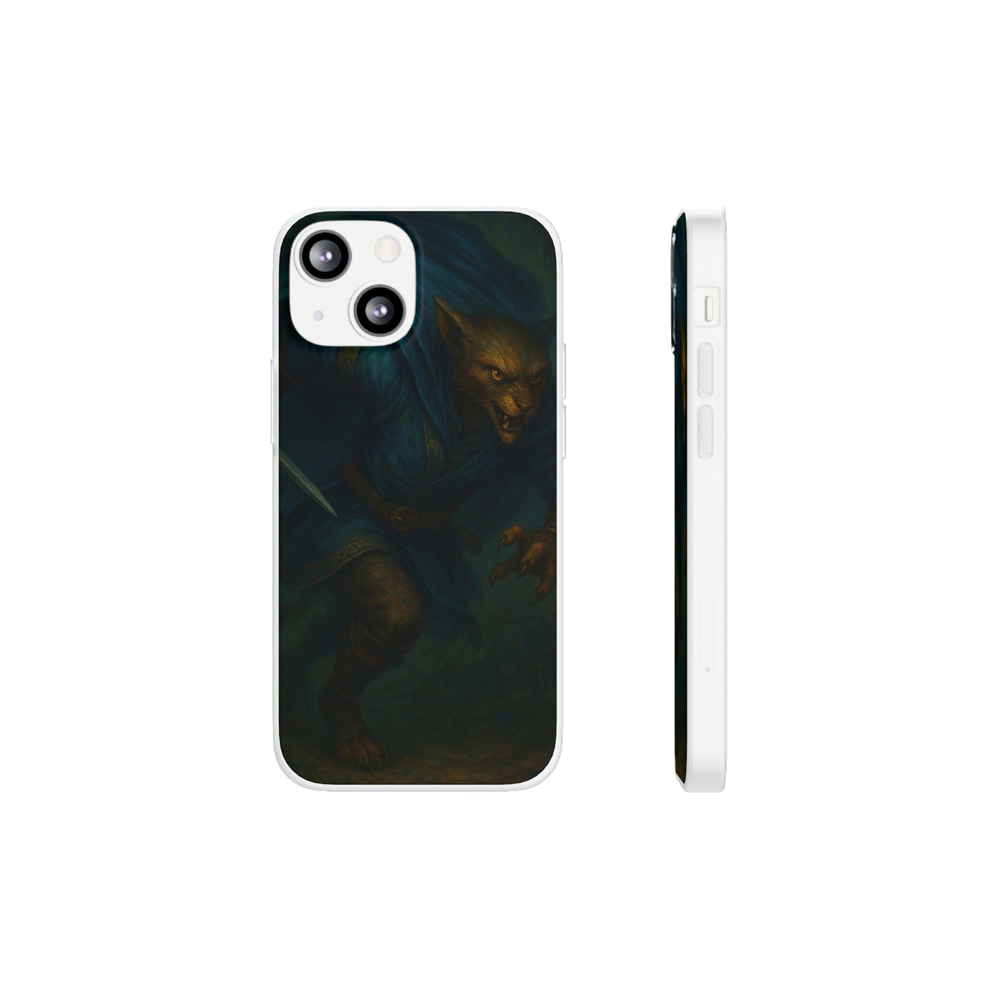 Sutharii Stalker Flexi Case – Jungle Hunter Phone Cover | Fantasy Feline Warrior Art | Loot & Lore Exclusive