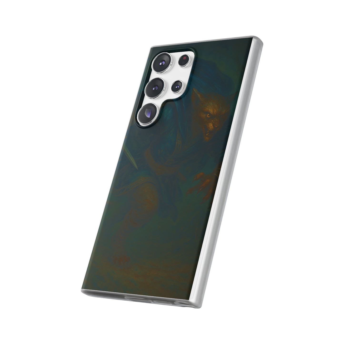 Sutharii Stalker Flexi Case – Jungle Hunter Phone Cover | Fantasy Feline Warrior Art | Loot & Lore Exclusive