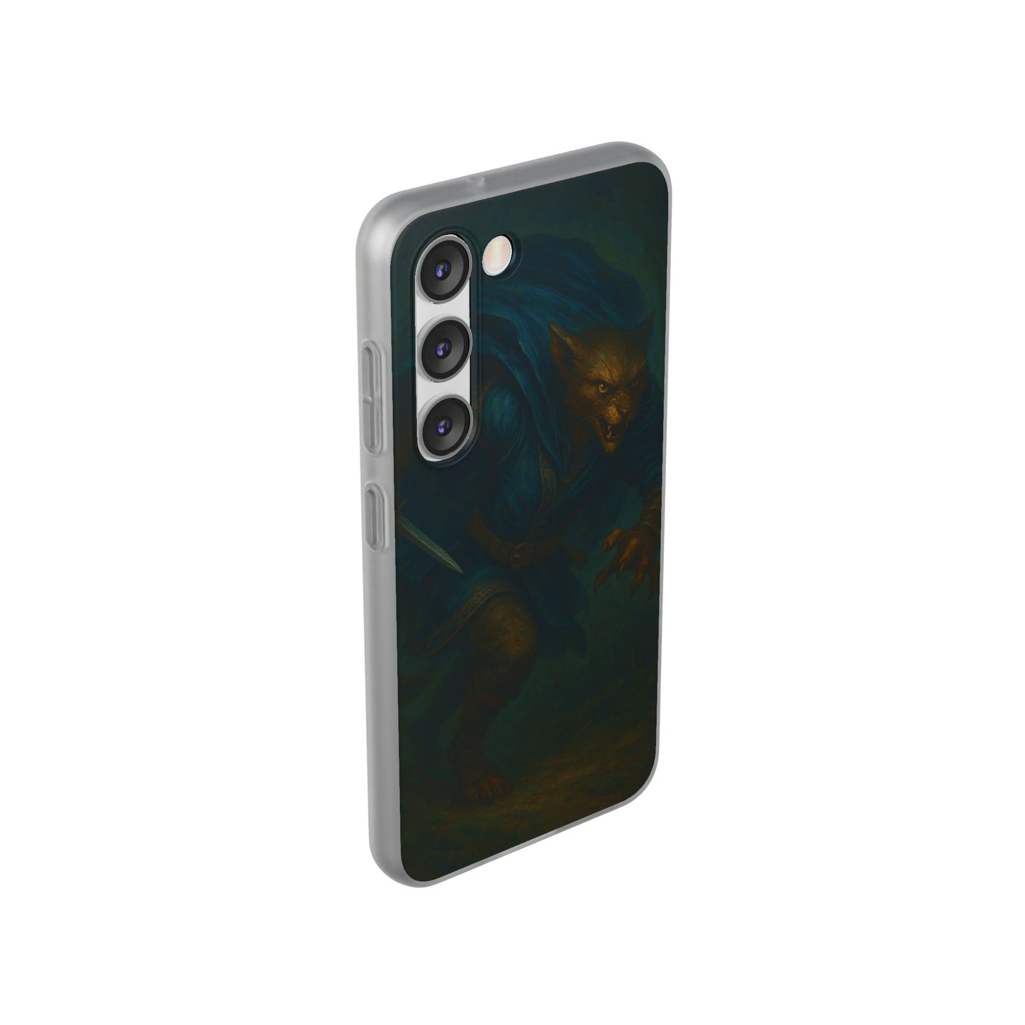 Sutharii Stalker Flexi Case – Jungle Hunter Phone Cover | Fantasy Feline Warrior Art | Loot & Lore Exclusive