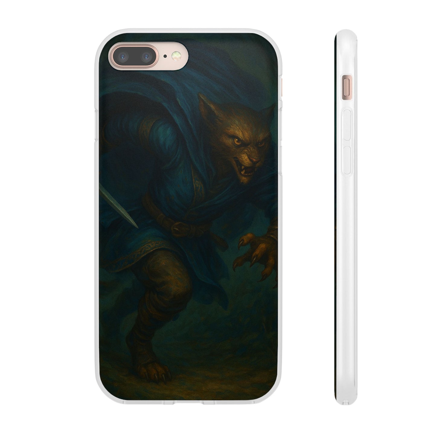 Sutharii Stalker Flexi Case – Jungle Hunter Phone Cover | Fantasy Feline Warrior Art | Loot & Lore Exclusive