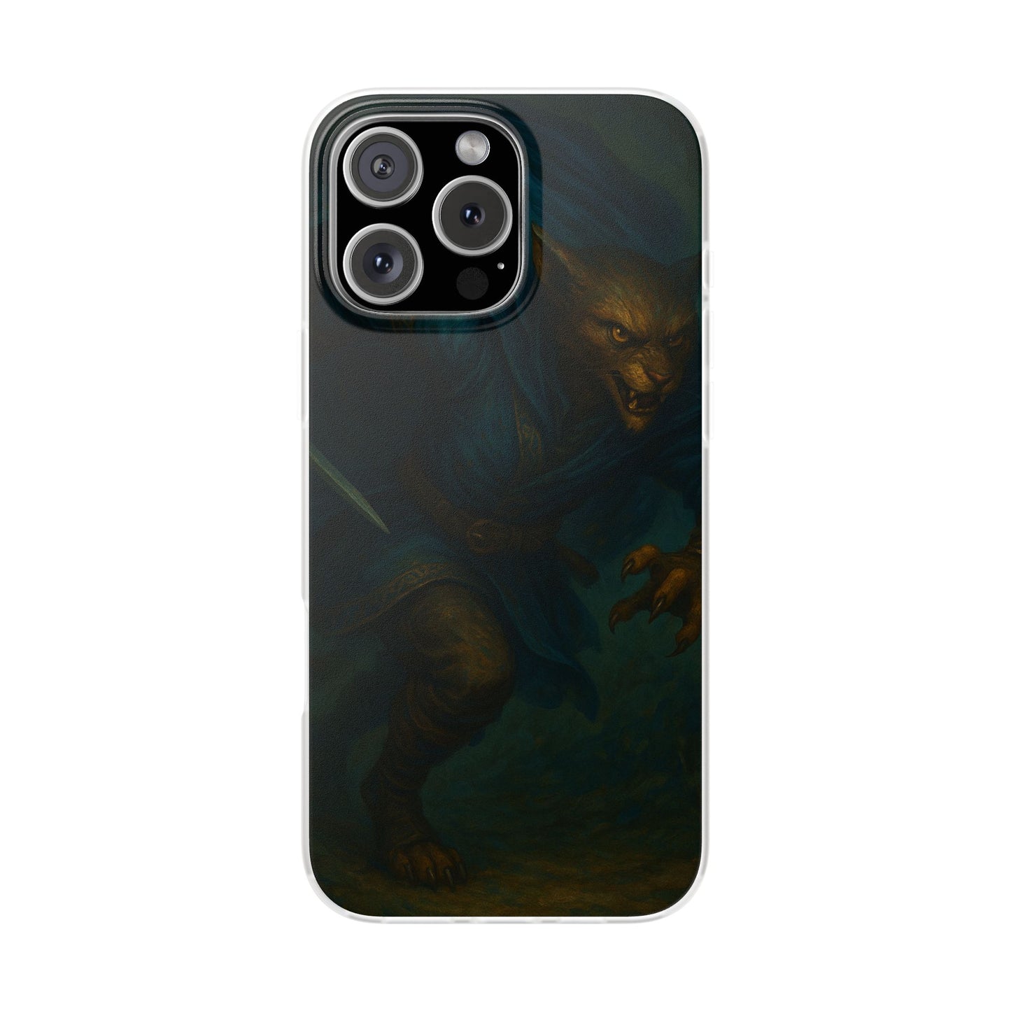 Sutharii Stalker Flexi Case – Jungle Hunter Phone Cover | Fantasy Feline Warrior Art | Loot & Lore Exclusive