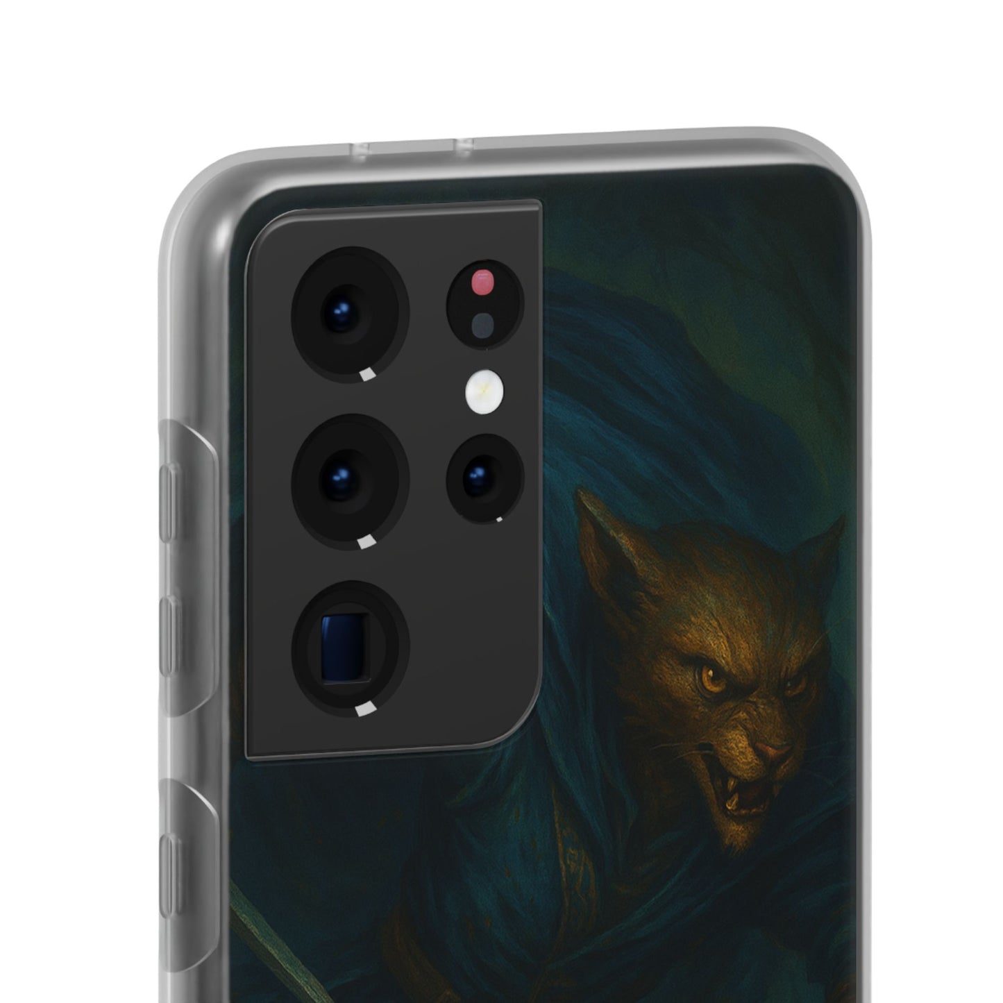 Sutharii Stalker Flexi Case – Jungle Hunter Phone Cover | Fantasy Feline Warrior Art | Loot & Lore Exclusive