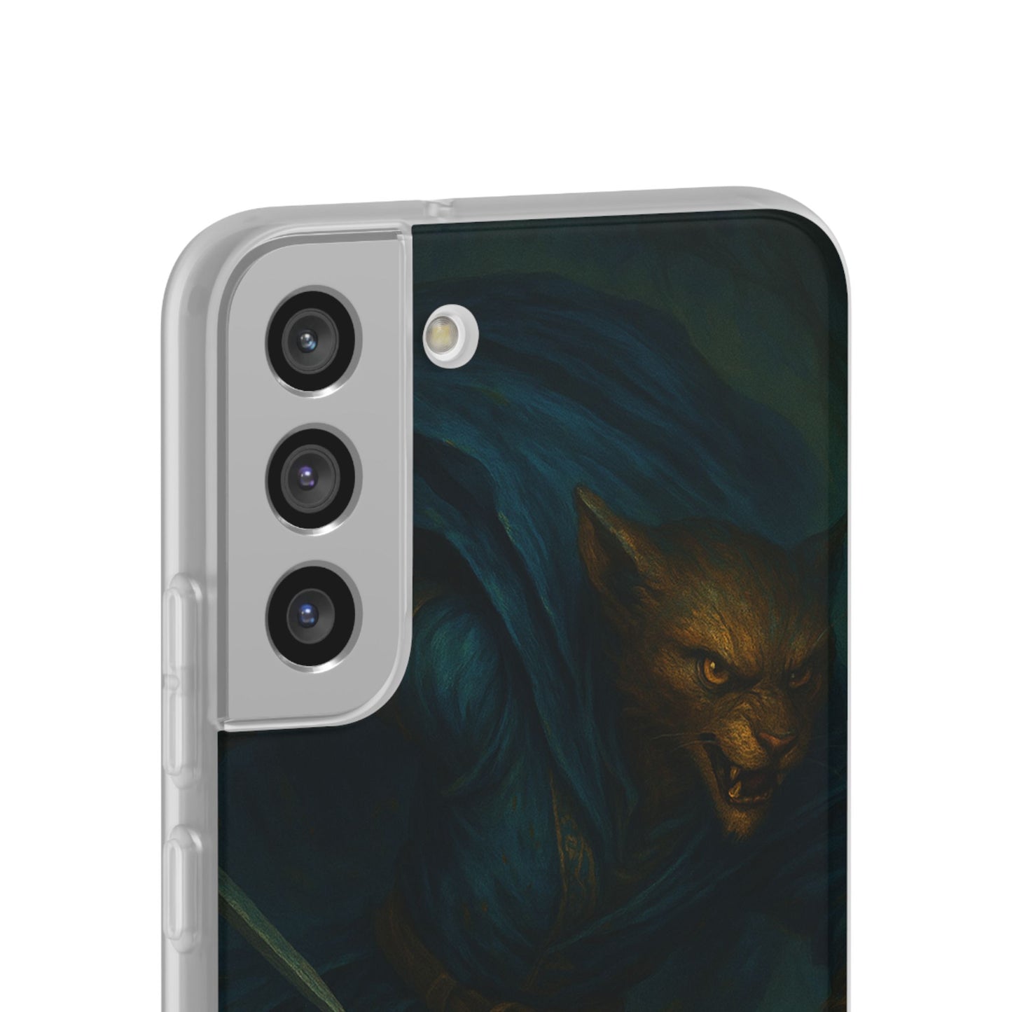 Sutharii Stalker Flexi Case – Jungle Hunter Phone Cover | Fantasy Feline Warrior Art | Loot & Lore Exclusive