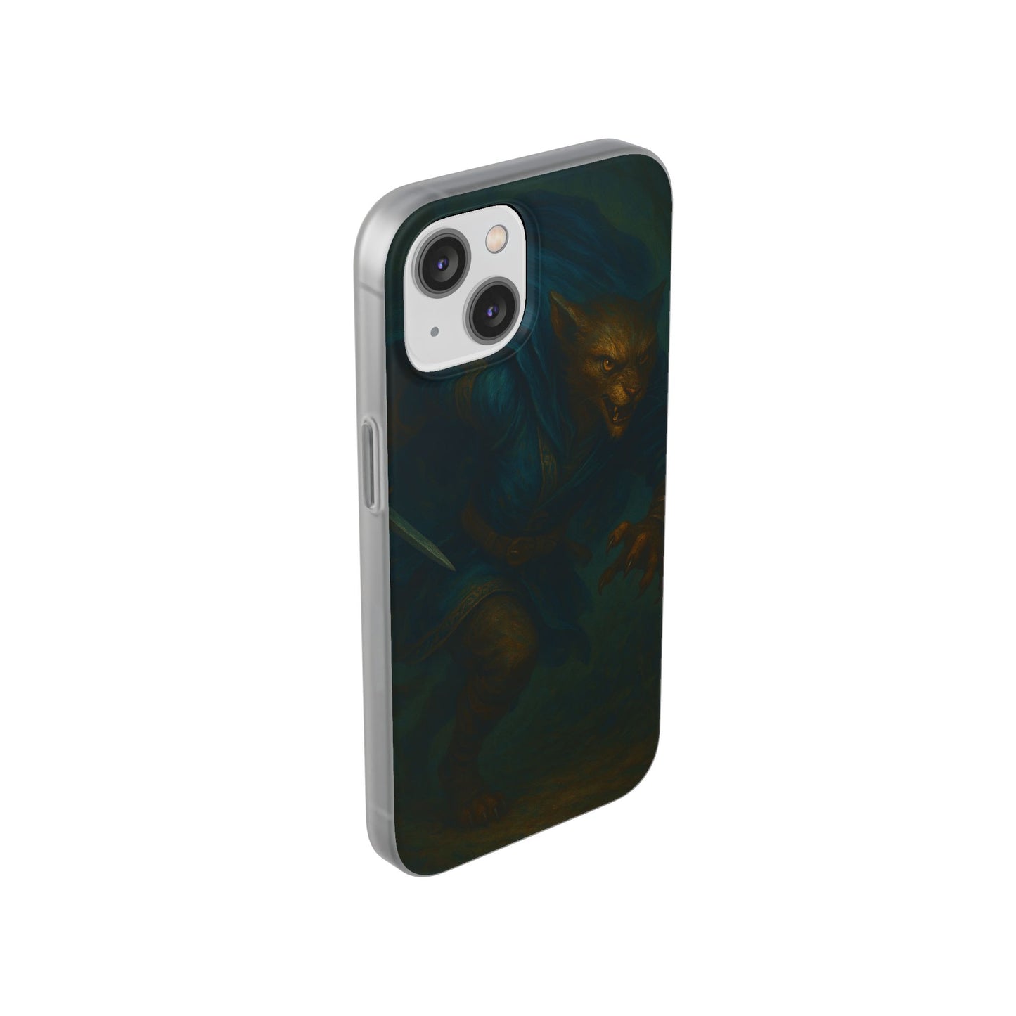 Sutharii Stalker Flexi Case – Jungle Hunter Phone Cover | Fantasy Feline Warrior Art | Loot & Lore Exclusive