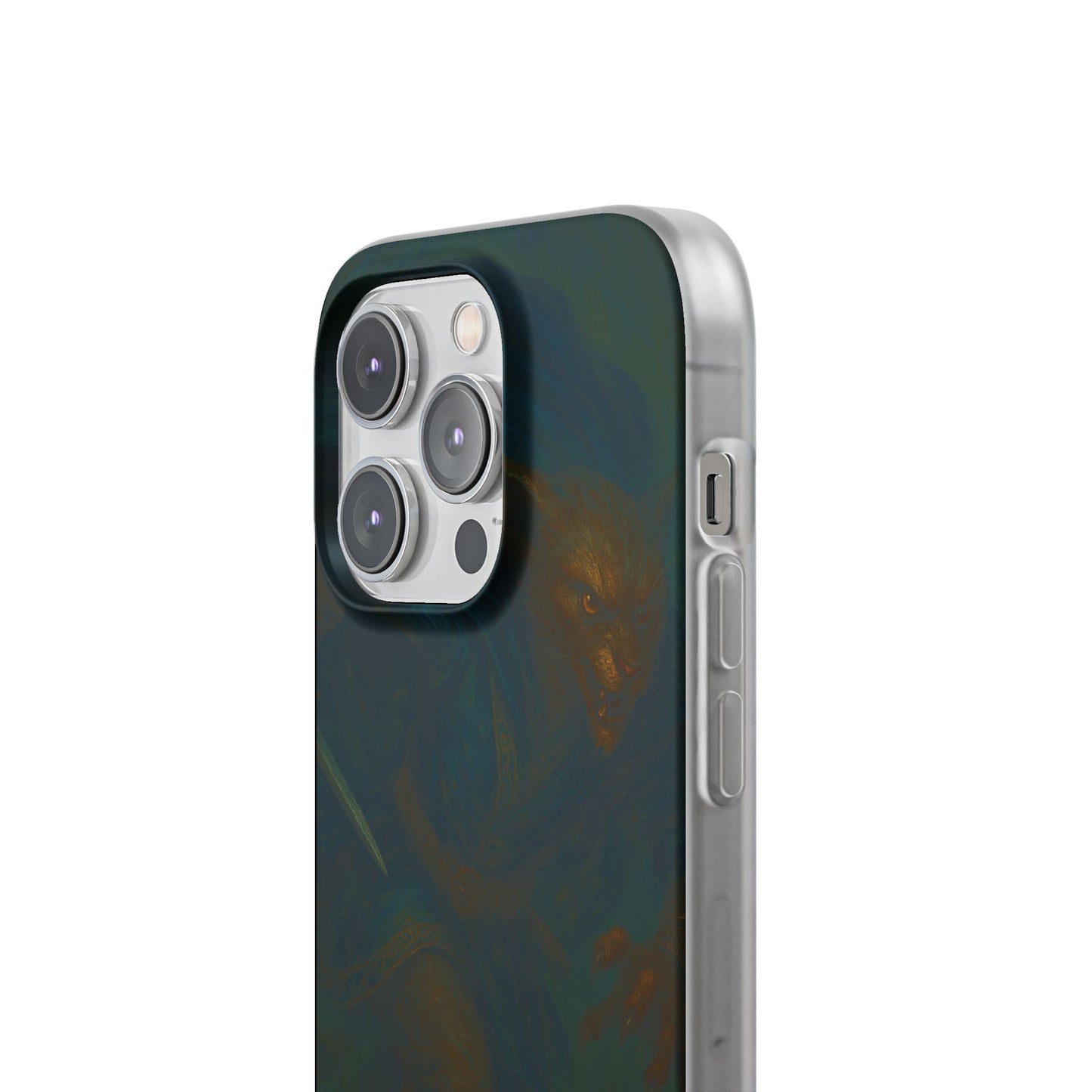 Sutharii Stalker Flexi Case – Jungle Hunter Phone Cover | Fantasy Feline Warrior Art | Loot & Lore Exclusive