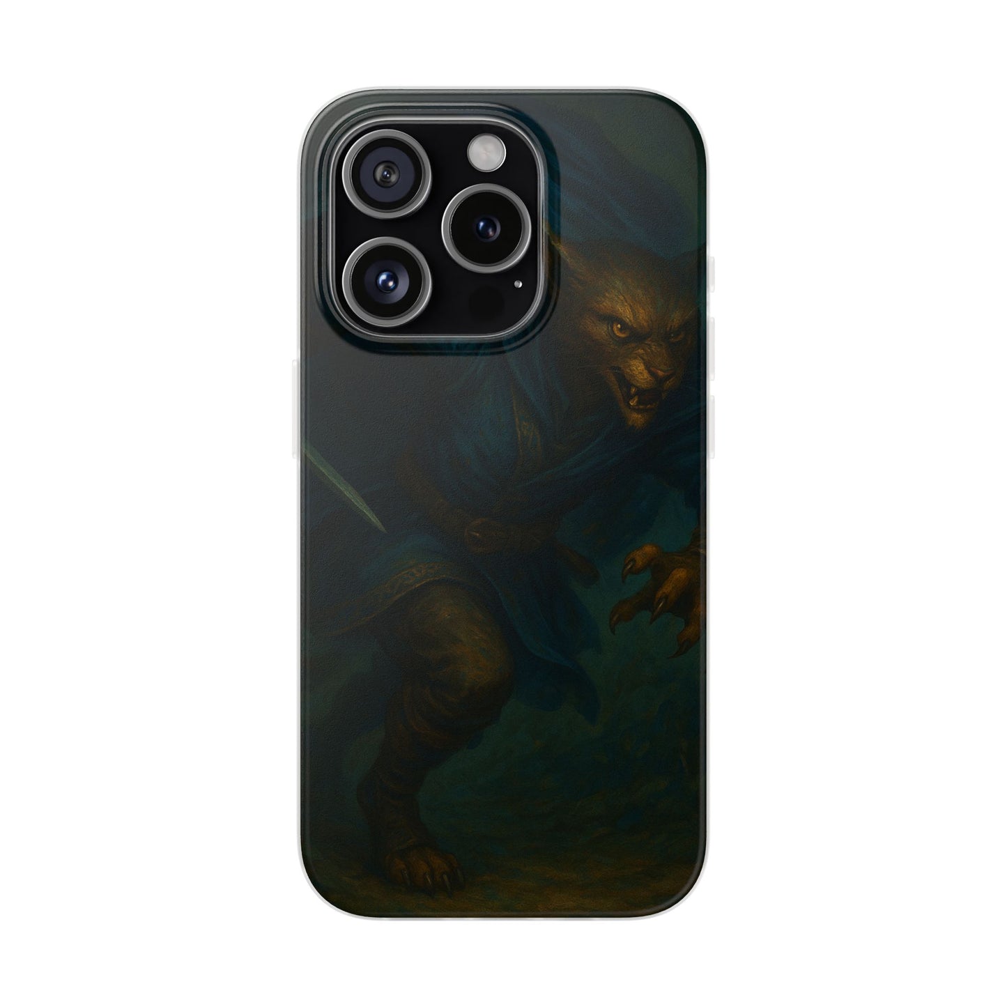 Sutharii Stalker Flexi Case – Jungle Hunter Phone Cover | Fantasy Feline Warrior Art | Loot & Lore Exclusive