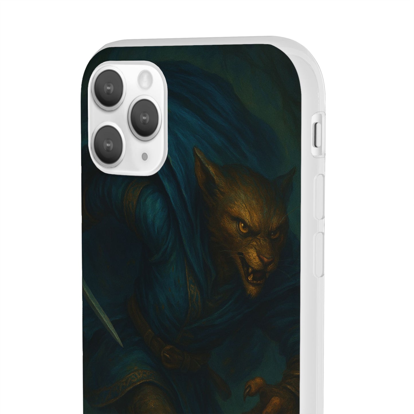 Sutharii Stalker Flexi Case – Jungle Hunter Phone Cover | Fantasy Feline Warrior Art | Loot & Lore Exclusive