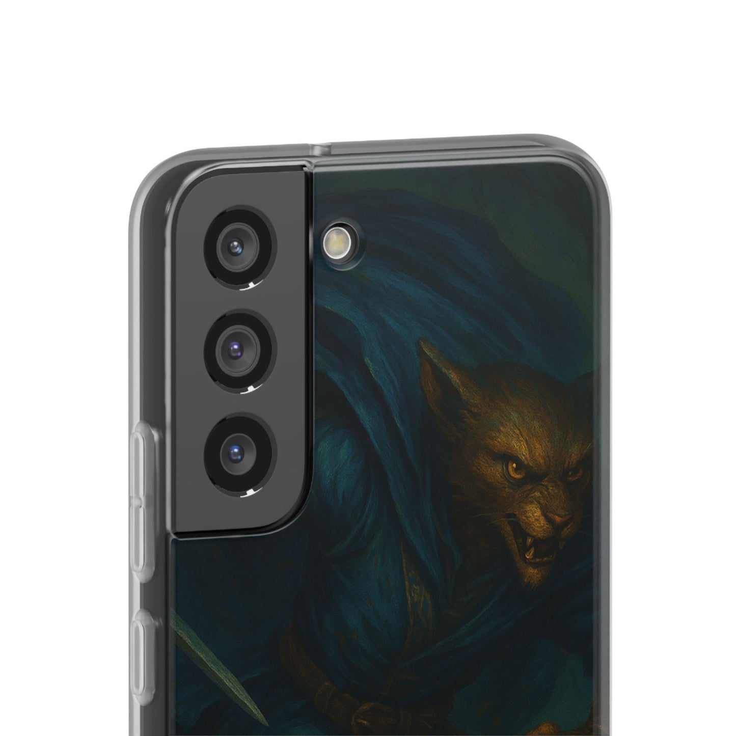 Sutharii Stalker Flexi Case – Jungle Hunter Phone Cover | Fantasy Feline Warrior Art | Loot & Lore Exclusive