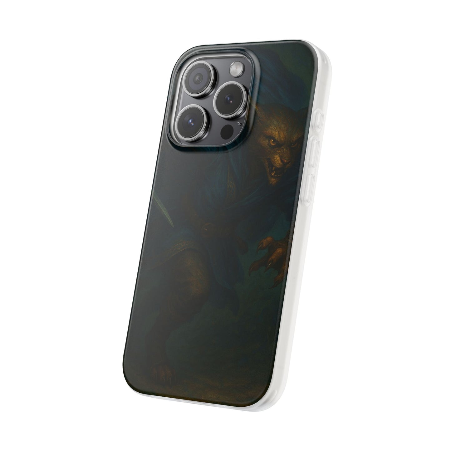 Sutharii Stalker Flexi Case – Jungle Hunter Phone Cover | Fantasy Feline Warrior Art | Loot & Lore Exclusive
