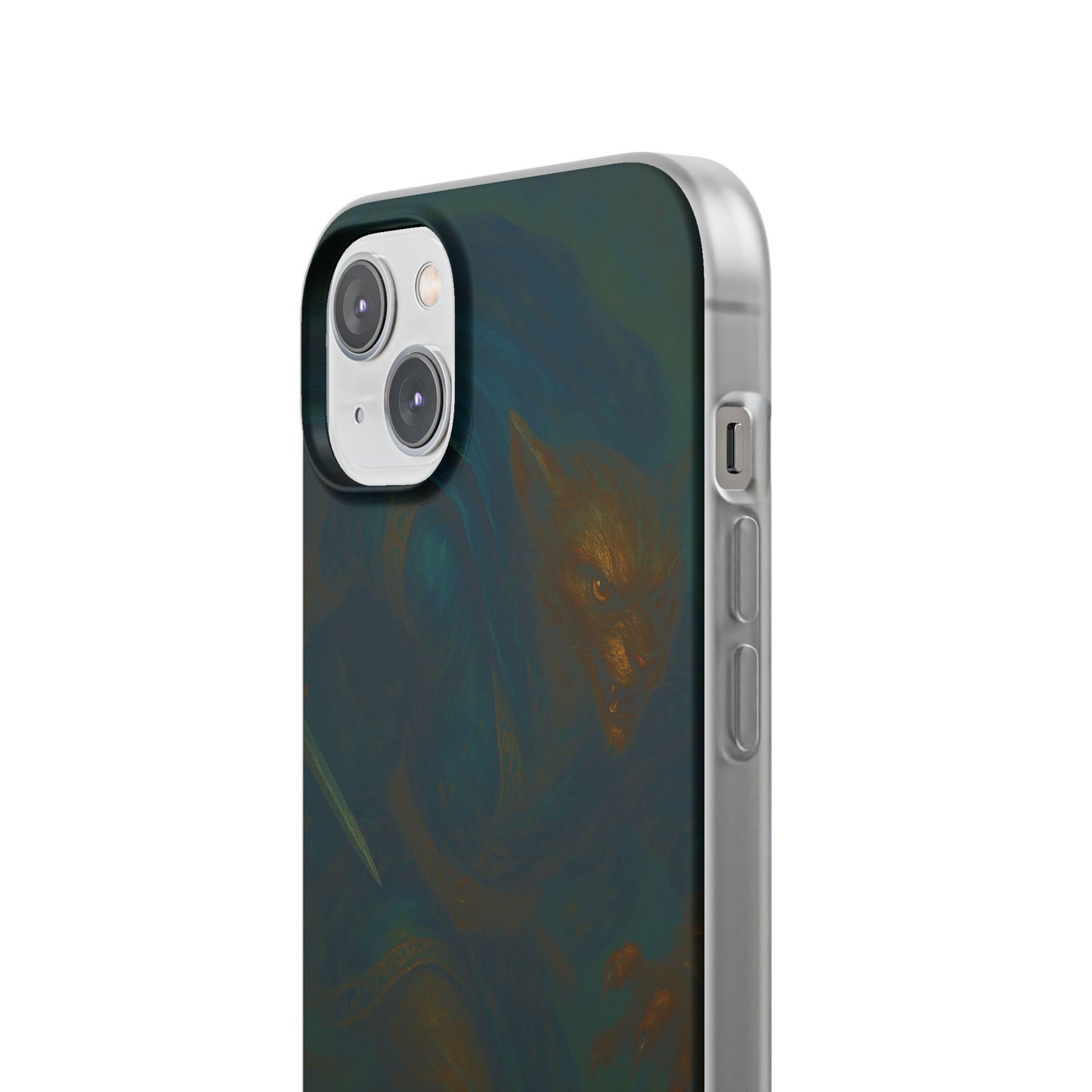 Sutharii Stalker Flexi Case – Jungle Hunter Phone Cover | Fantasy Feline Warrior Art | Loot & Lore Exclusive