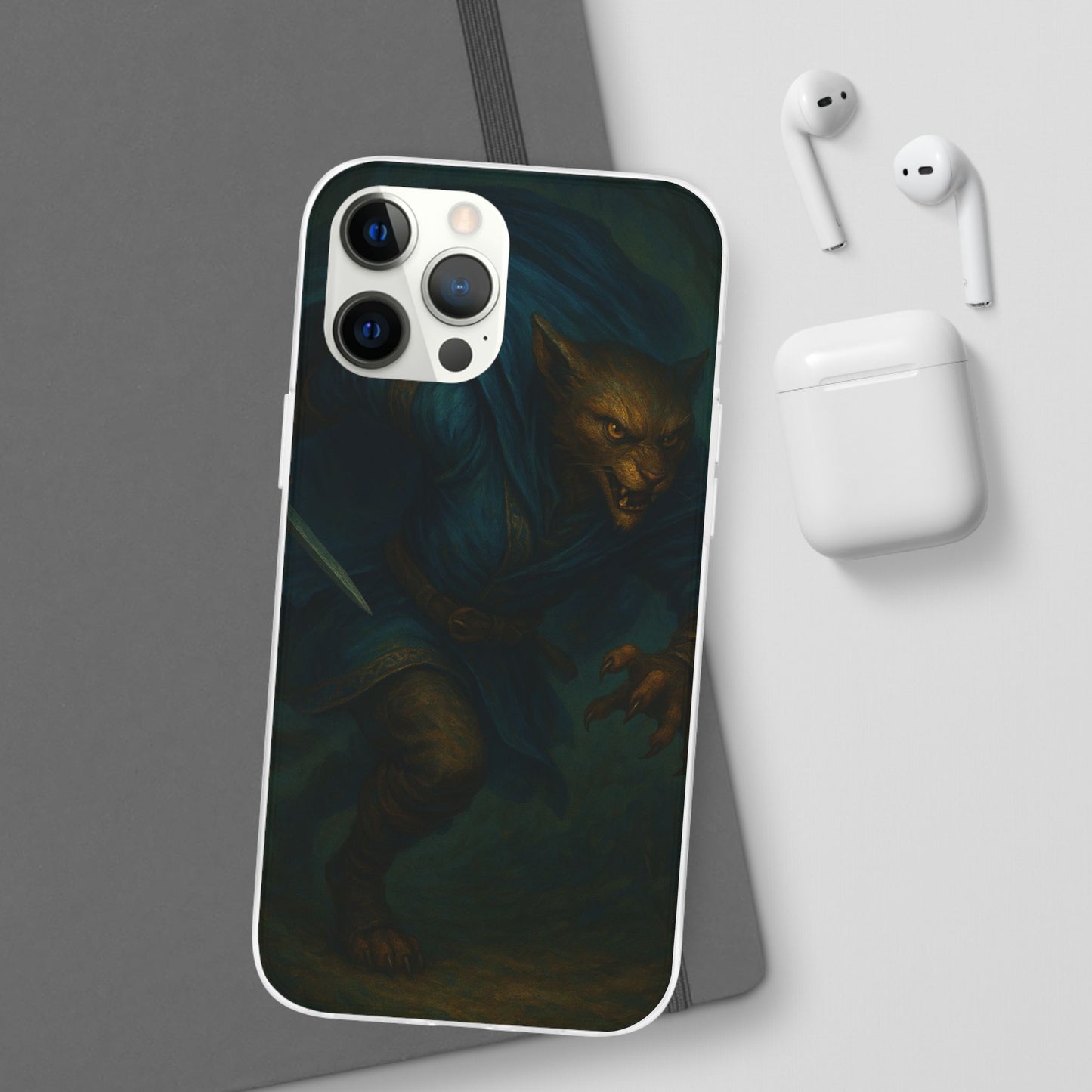 Sutharii Stalker Flexi Case – Jungle Hunter Phone Cover | Fantasy Feline Warrior Art | Loot & Lore Exclusive