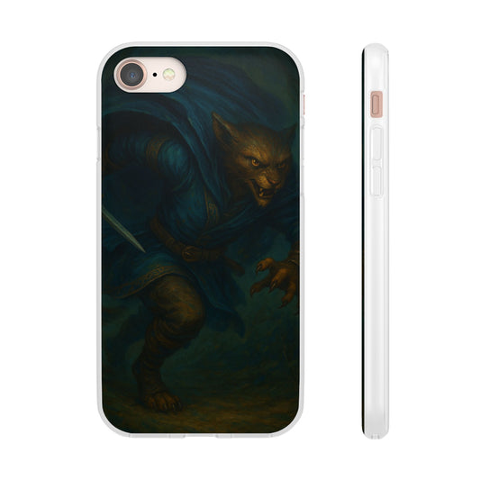 Sutharii Stalker Flexi Case – Jungle Hunter Phone Cover | Fantasy Feline Warrior Art | Loot & Lore Exclusive
