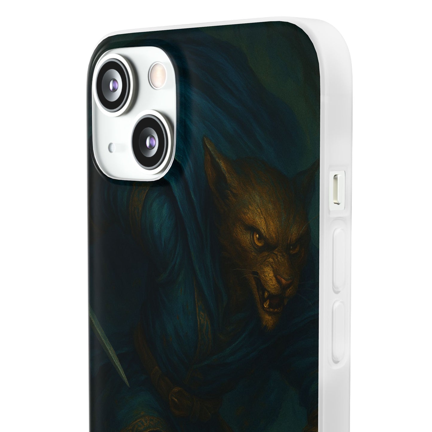 Sutharii Stalker Flexi Case – Jungle Hunter Phone Cover | Fantasy Feline Warrior Art | Loot & Lore Exclusive
