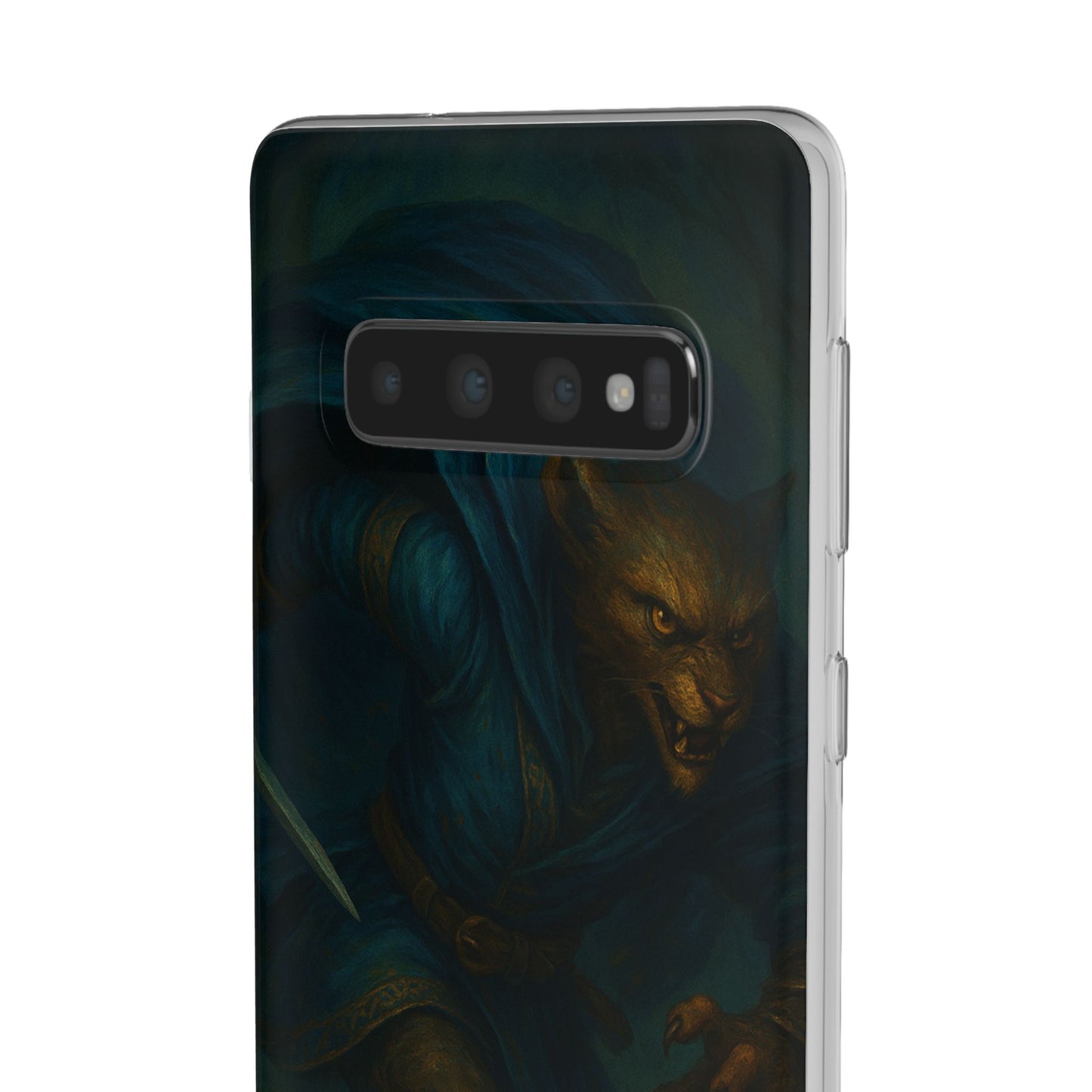 Sutharii Stalker Flexi Case – Jungle Hunter Phone Cover | Fantasy Feline Warrior Art | Loot & Lore Exclusive