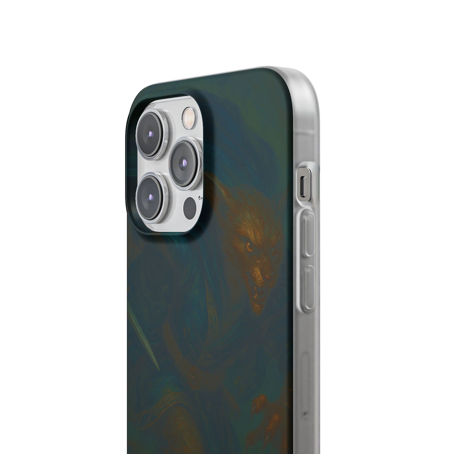 Sutharii Stalker Flexi Case – Jungle Hunter Phone Cover | Fantasy Feline Warrior Art | Loot & Lore Exclusive