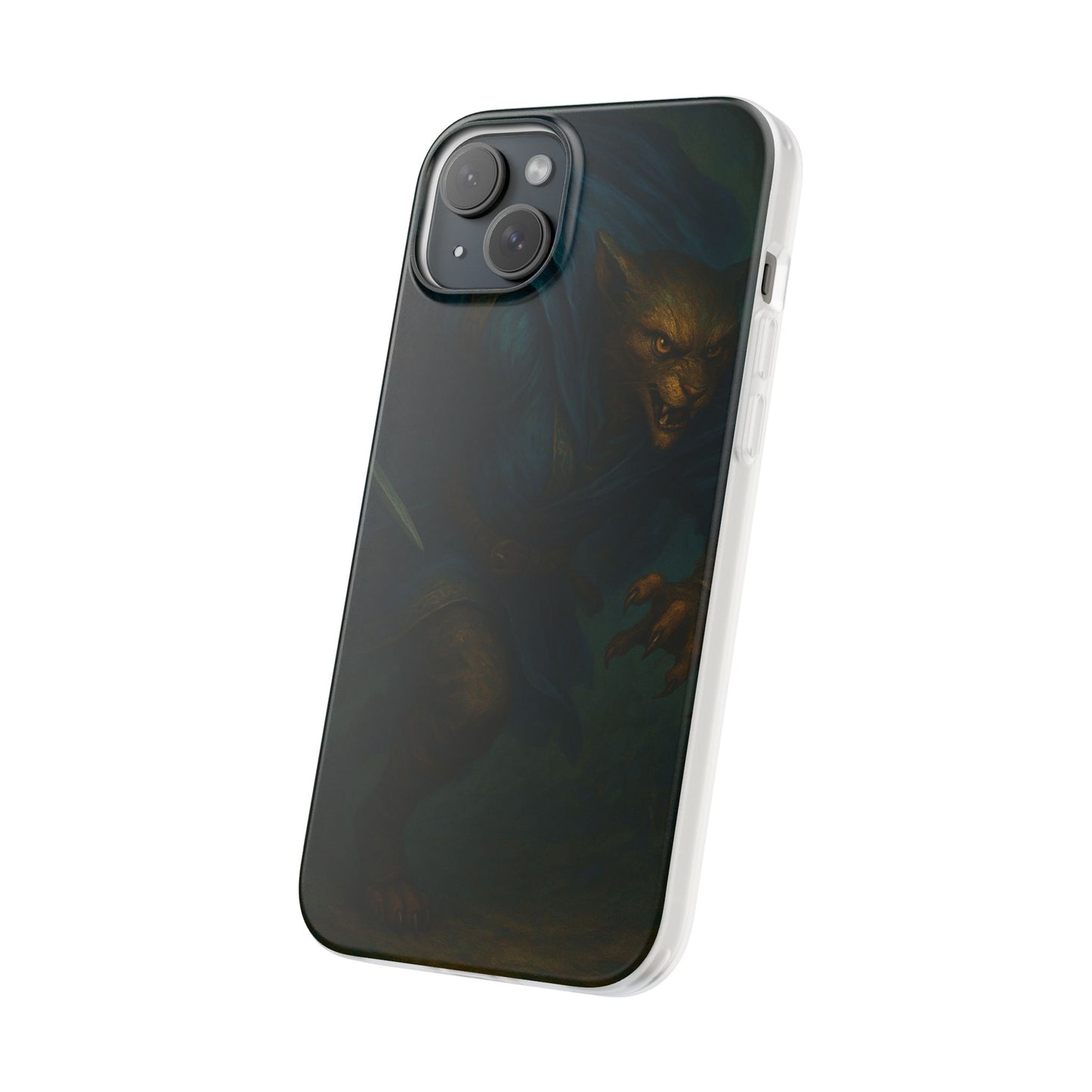 Sutharii Stalker Flexi Case – Jungle Hunter Phone Cover | Fantasy Feline Warrior Art | Loot & Lore Exclusive