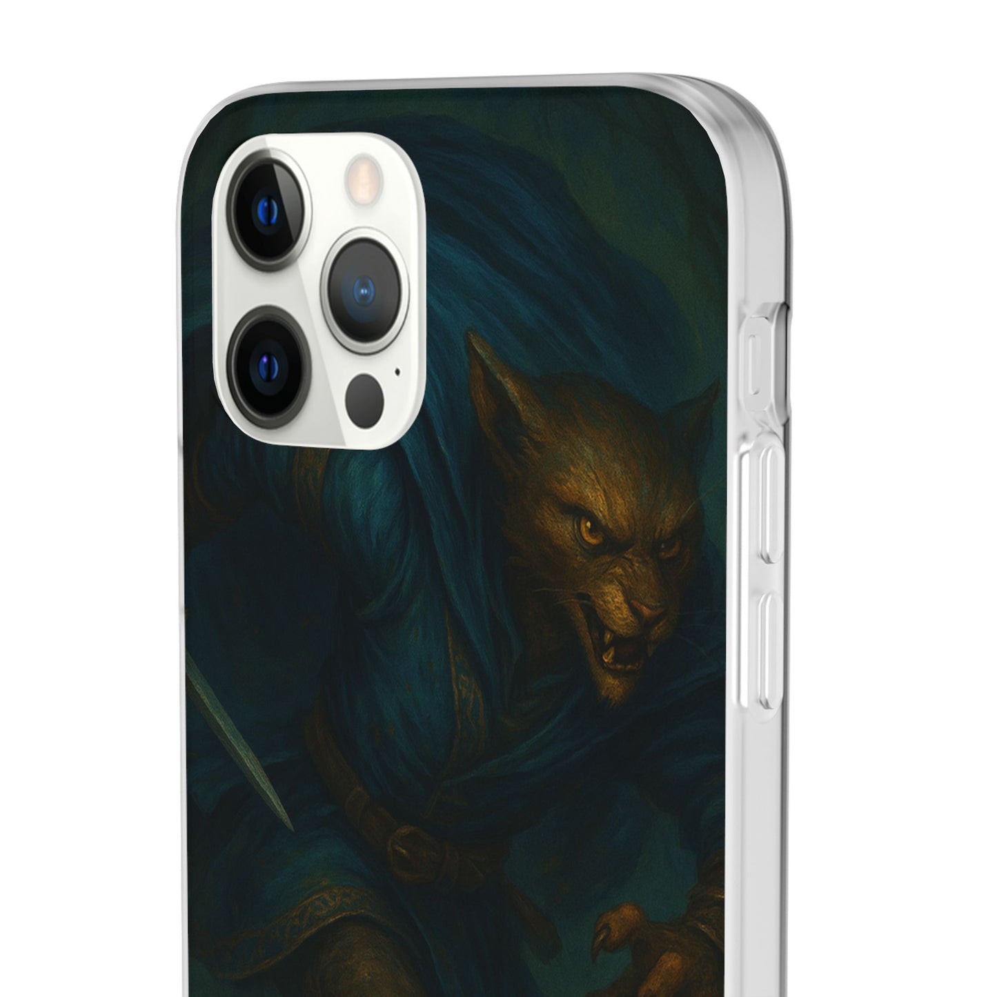 Sutharii Stalker Flexi Case – Jungle Hunter Phone Cover | Fantasy Feline Warrior Art | Loot & Lore Exclusive