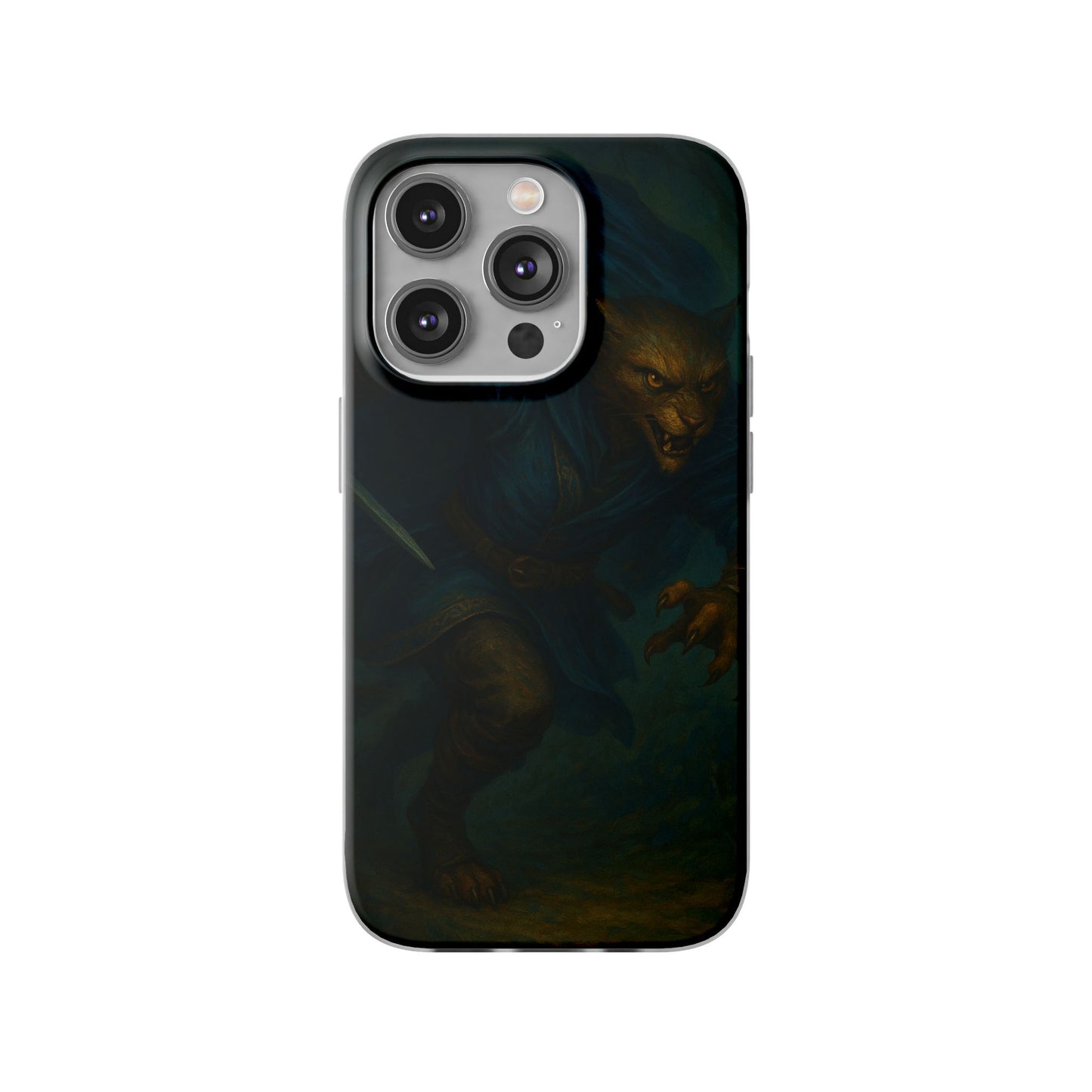 Sutharii Stalker Flexi Case – Jungle Hunter Phone Cover | Fantasy Feline Warrior Art | Loot & Lore Exclusive
