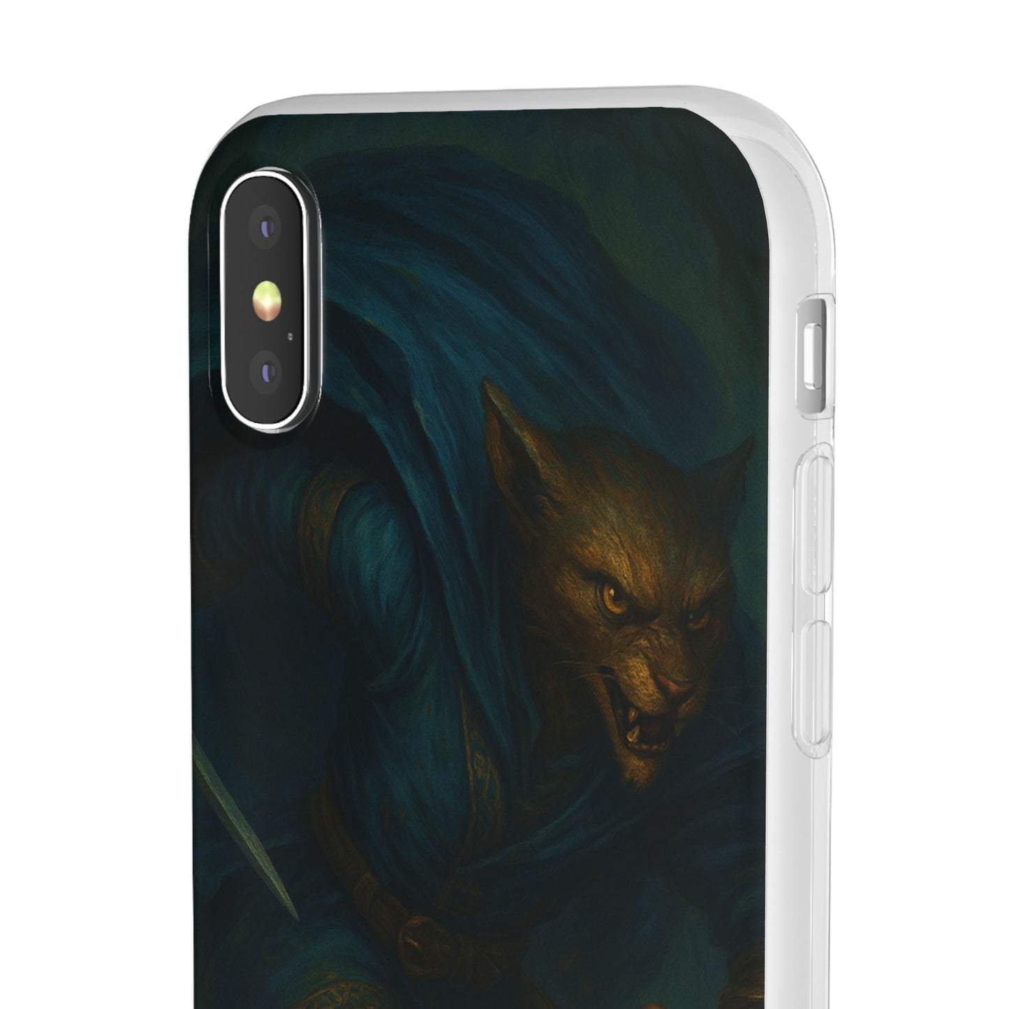 Sutharii Stalker Flexi Case – Jungle Hunter Phone Cover | Fantasy Feline Warrior Art | Loot & Lore Exclusive