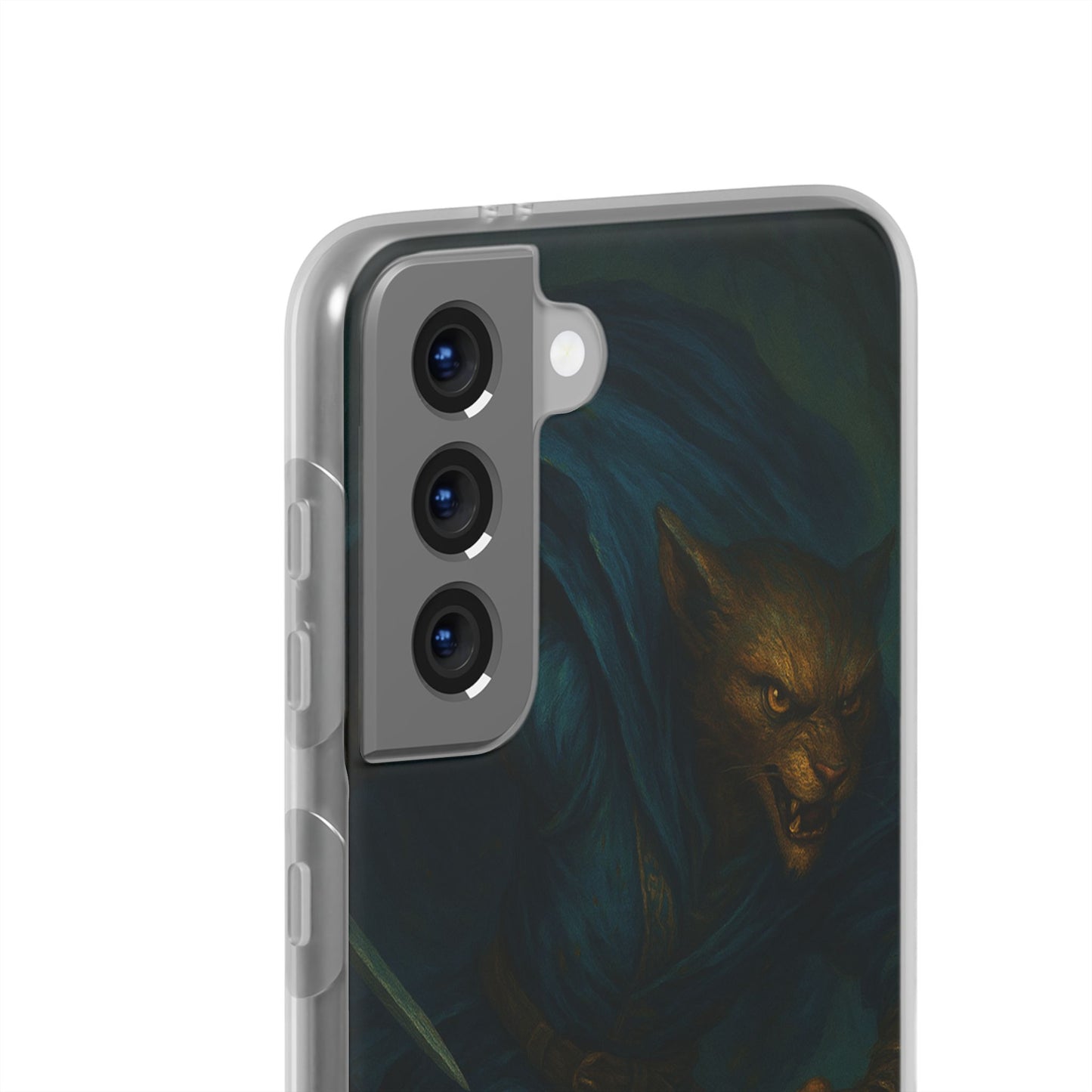 Sutharii Stalker Flexi Case – Jungle Hunter Phone Cover | Fantasy Feline Warrior Art | Loot & Lore Exclusive