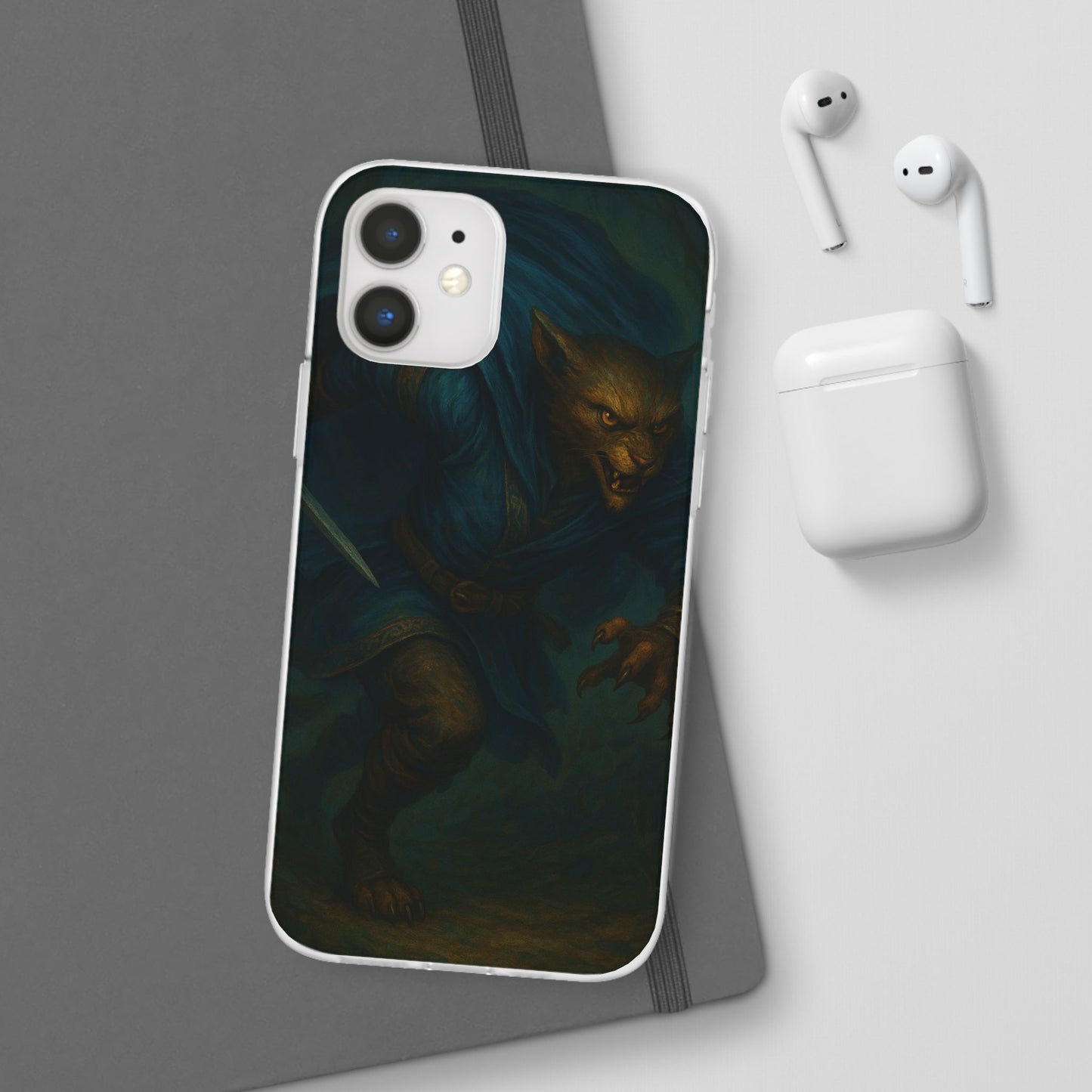 Sutharii Stalker Flexi Case – Jungle Hunter Phone Cover | Fantasy Feline Warrior Art | Loot & Lore Exclusive