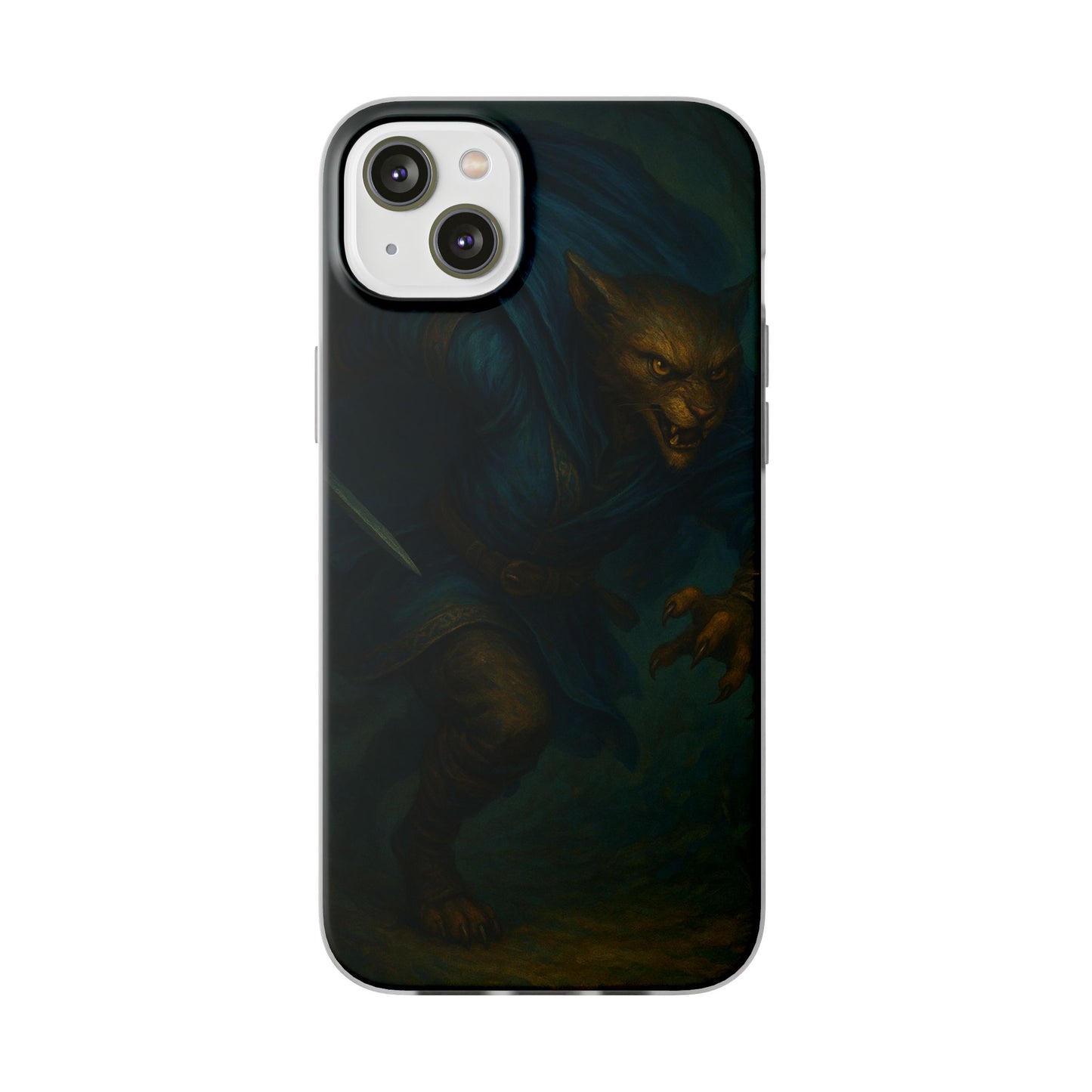 Sutharii Stalker Flexi Case – Jungle Hunter Phone Cover | Fantasy Feline Warrior Art | Loot & Lore Exclusive