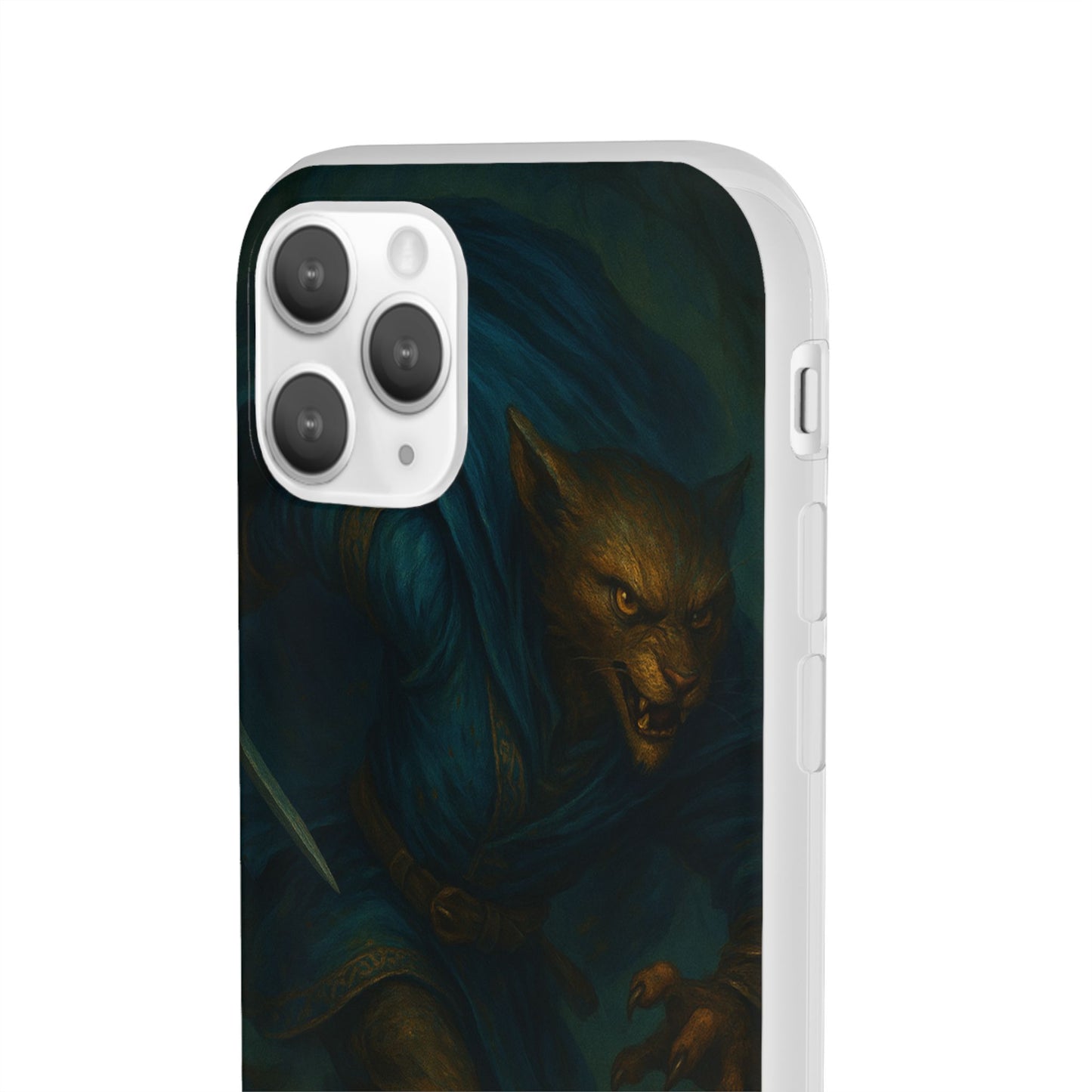 Sutharii Stalker Flexi Case – Jungle Hunter Phone Cover | Fantasy Feline Warrior Art | Loot & Lore Exclusive