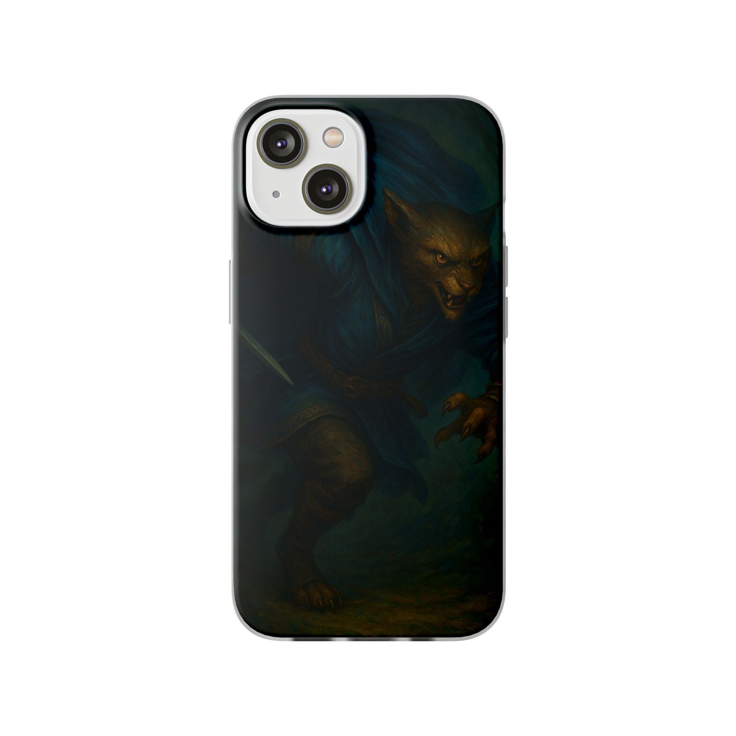 Sutharii Stalker Flexi Case – Jungle Hunter Phone Cover | Fantasy Feline Warrior Art | Loot & Lore Exclusive