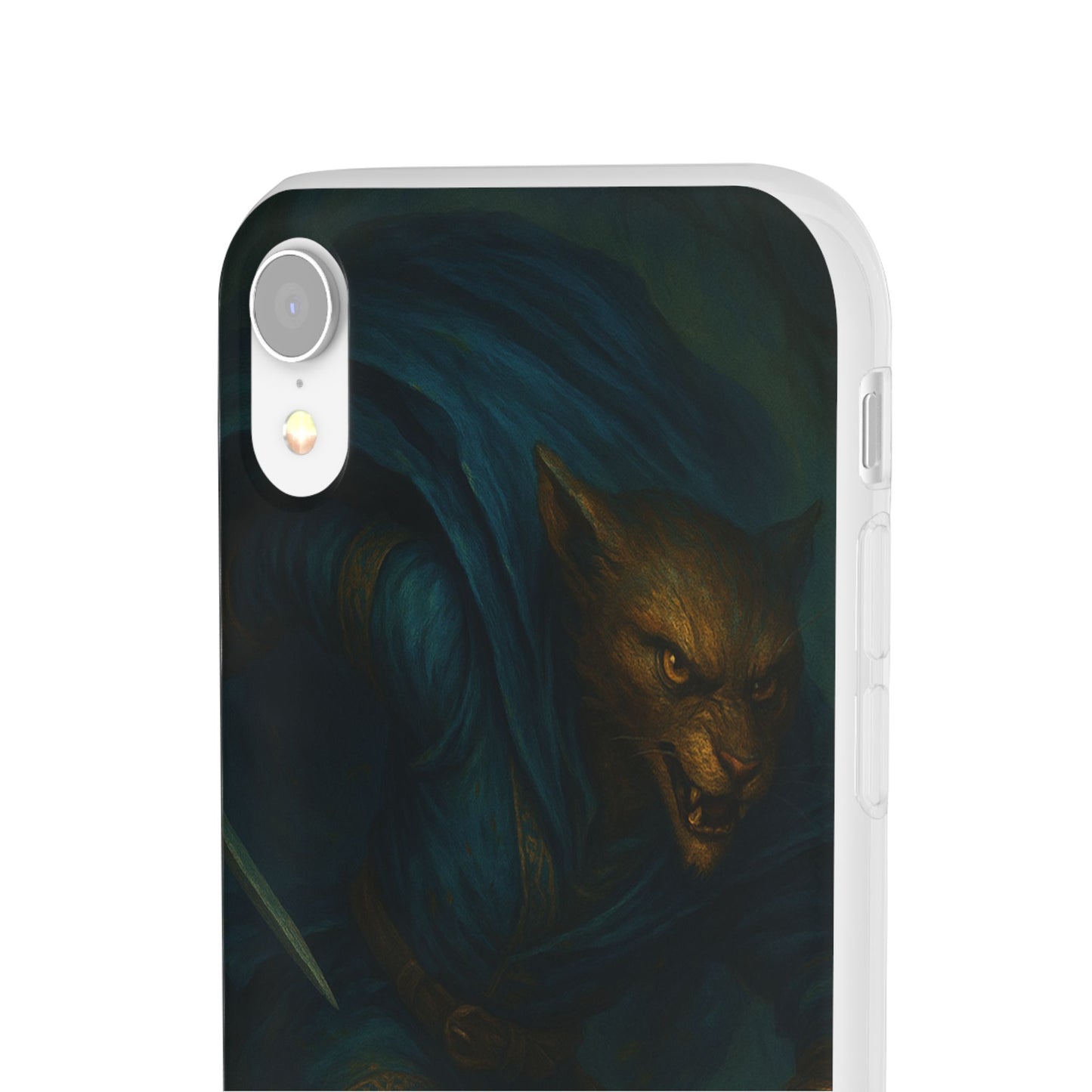 Sutharii Stalker Flexi Case – Jungle Hunter Phone Cover | Fantasy Feline Warrior Art | Loot & Lore Exclusive