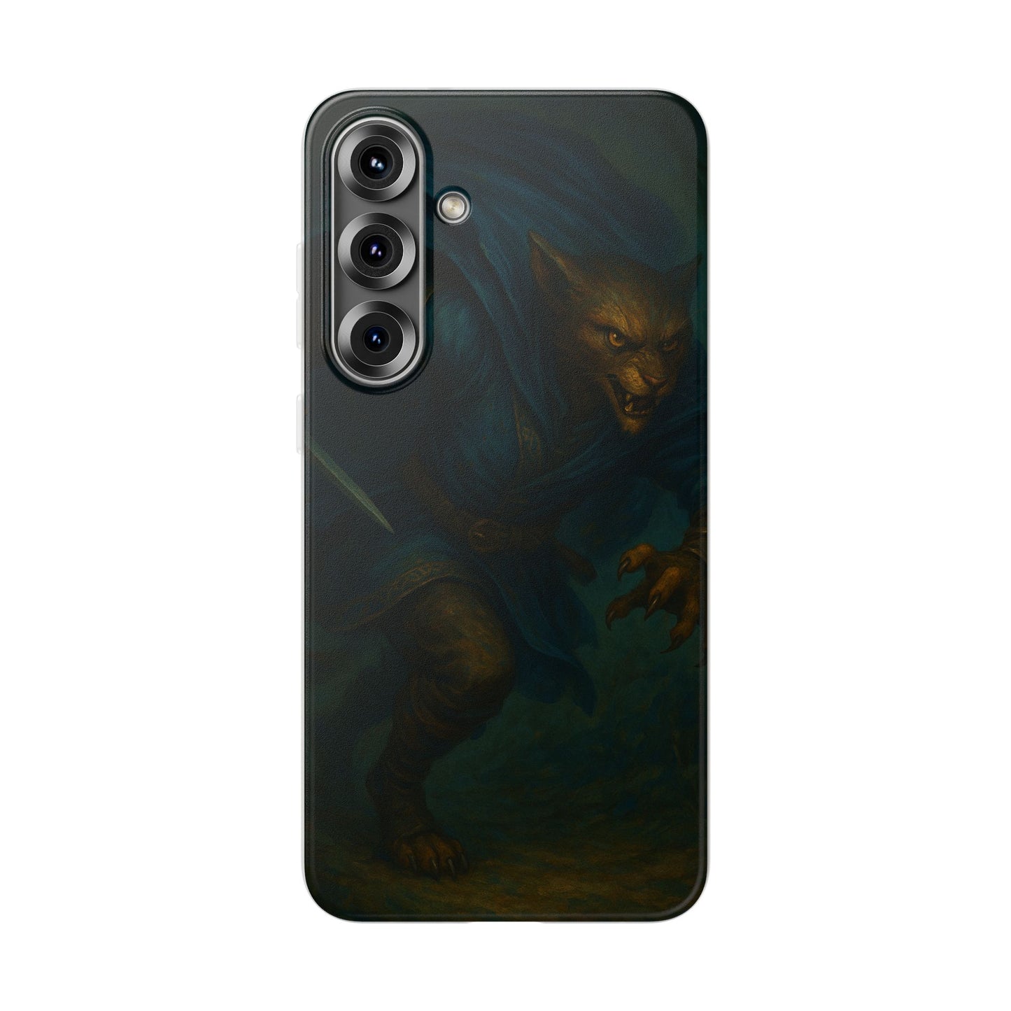 Sutharii Stalker Flexi Case – Jungle Hunter Phone Cover | Fantasy Feline Warrior Art | Loot & Lore Exclusive