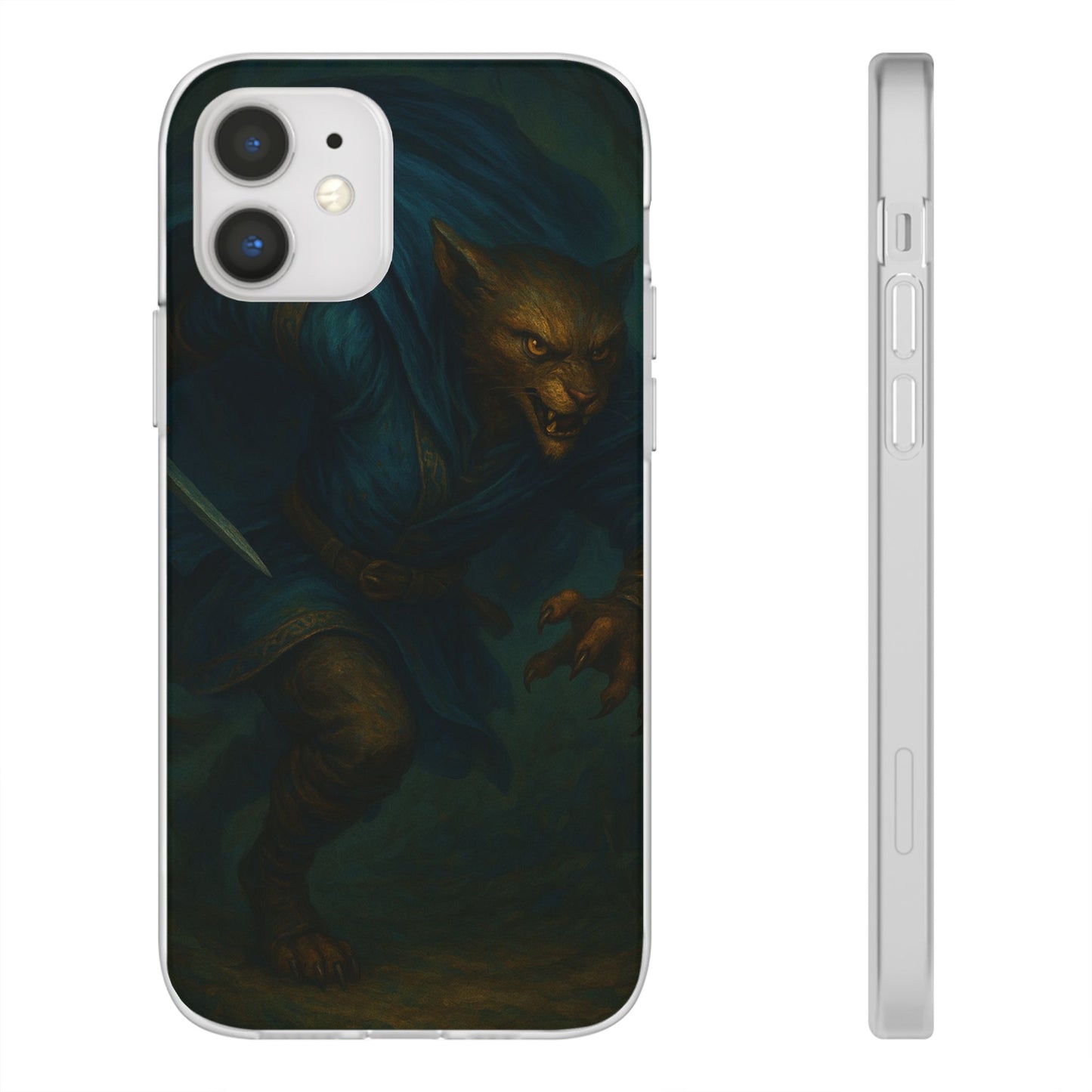 Sutharii Stalker Flexi Case – Jungle Hunter Phone Cover | Fantasy Feline Warrior Art | Loot & Lore Exclusive