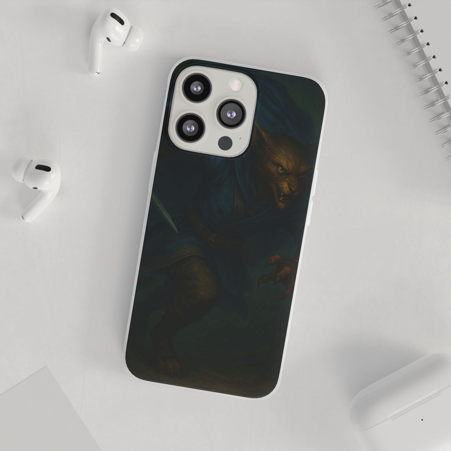Sutharii Stalker Flexi Case – Jungle Hunter Phone Cover | Fantasy Feline Warrior Art | Loot & Lore Exclusive