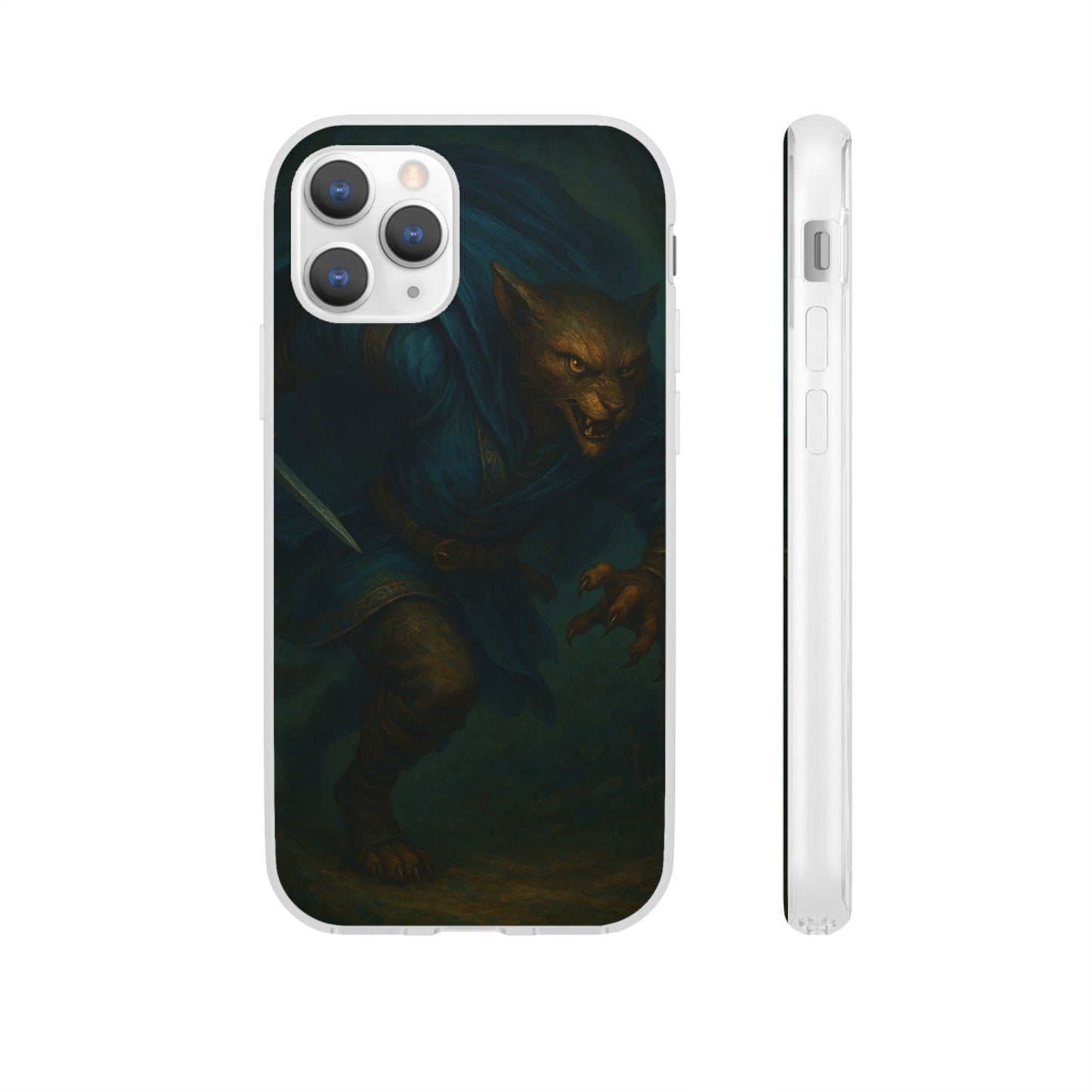 Sutharii Stalker Flexi Case – Jungle Hunter Phone Cover | Fantasy Feline Warrior Art | Loot & Lore Exclusive