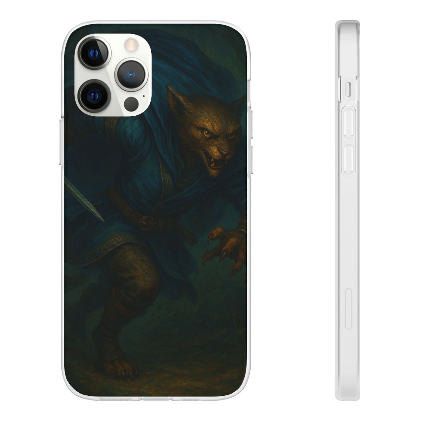 Sutharii Stalker Flexi Case – Jungle Hunter Phone Cover | Fantasy Feline Warrior Art | Loot & Lore Exclusive